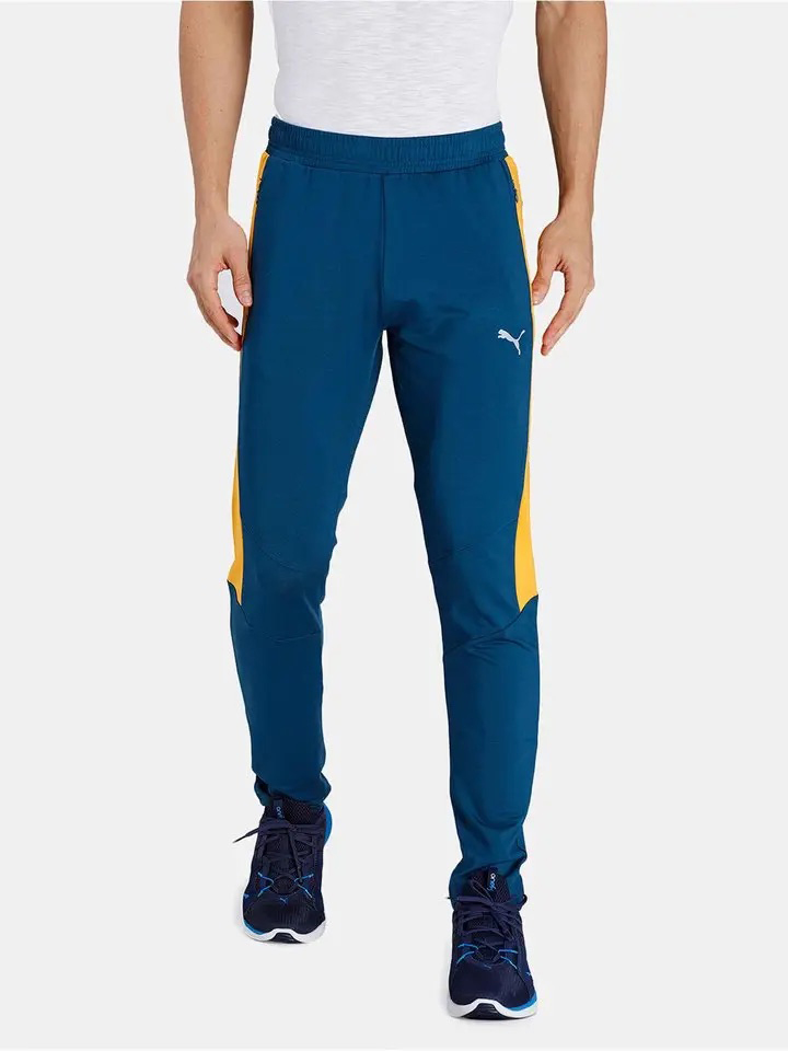 Puma Men Blue & Yellow Virat Kohli Poly Track Pants