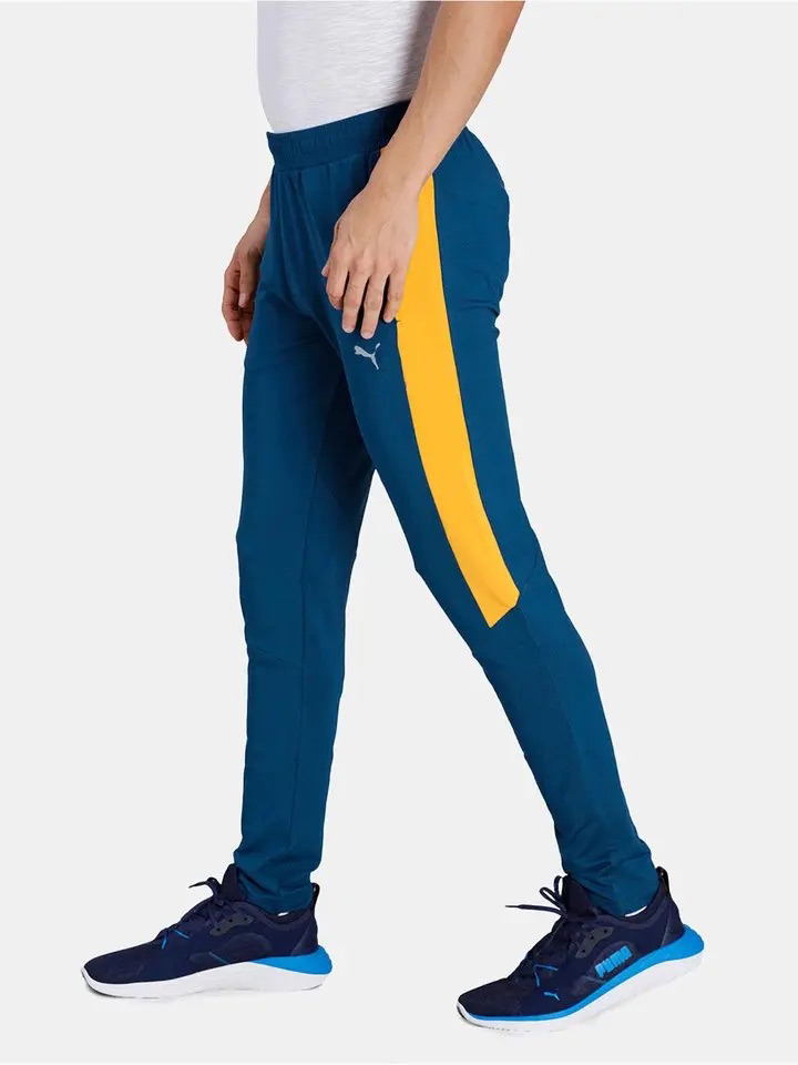 Buy Men Blue Yellow Virat Kohli Poly Track Pants From Fancode