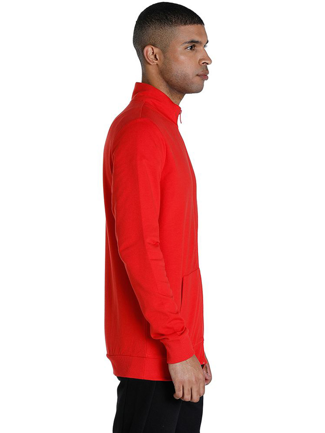 Puma Men Burnt Red Printed Knitted FF Logo Jackets (4)