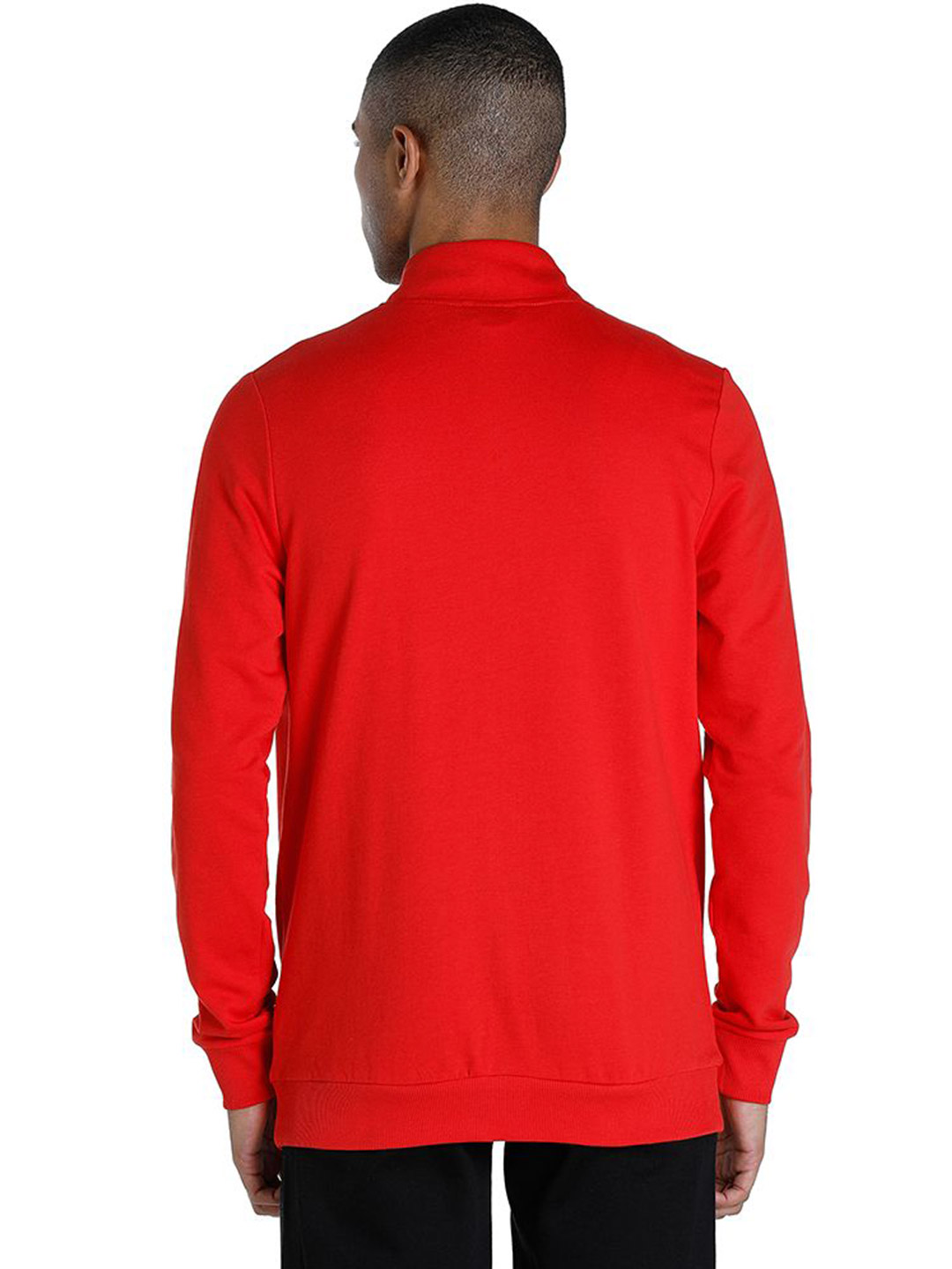 Puma Men Burnt Red Printed Knitted FF Logo Jackets (3)