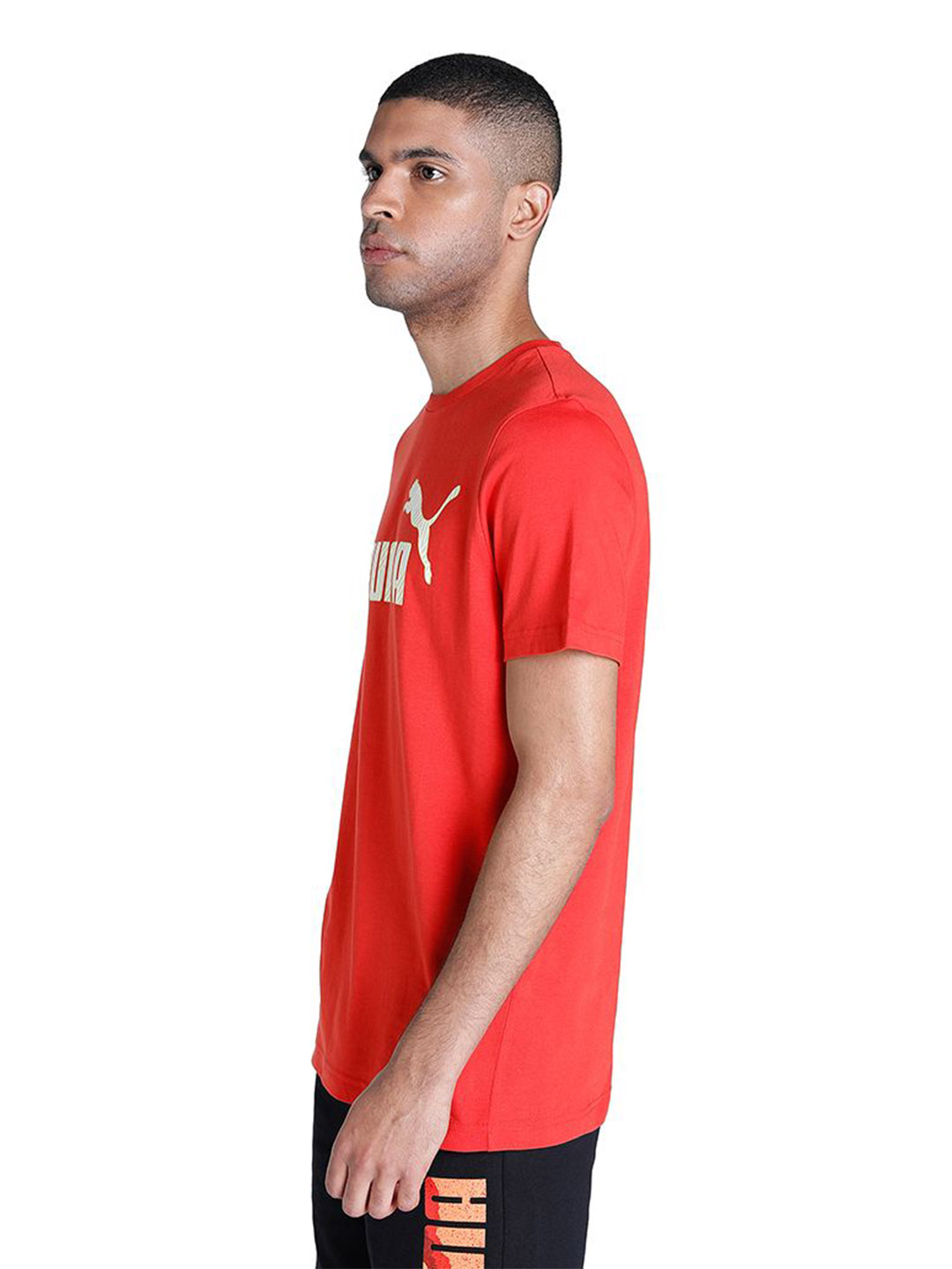 Puma Men Burnt Red Printed N1 Logo T-Shirt (3)