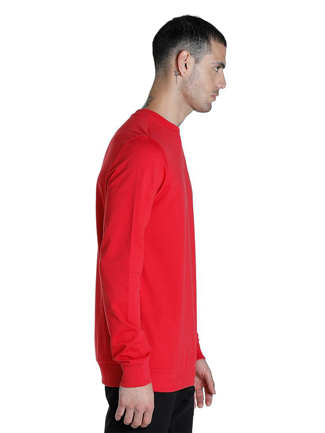 Puma Men Burnt Red Printed one8 Virat Kohli Logo Crew Sweat Shirt (4)