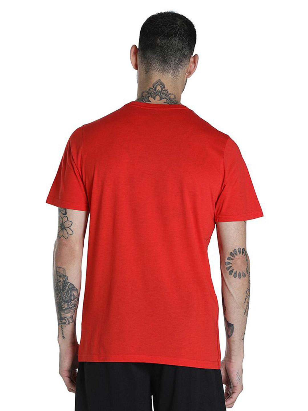 Puma Men Burnt Red Printed PERFORMANCE SLOGAN SS T-Shirt (3)