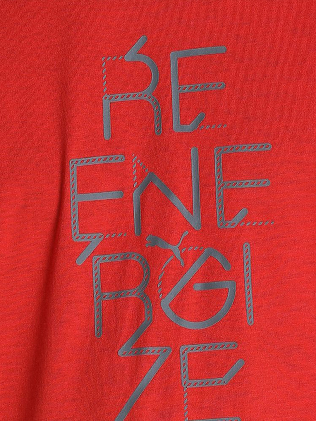 Puma Men Burnt Red Printed PERFORMANCE SLOGAN SS T-Shirt (6)