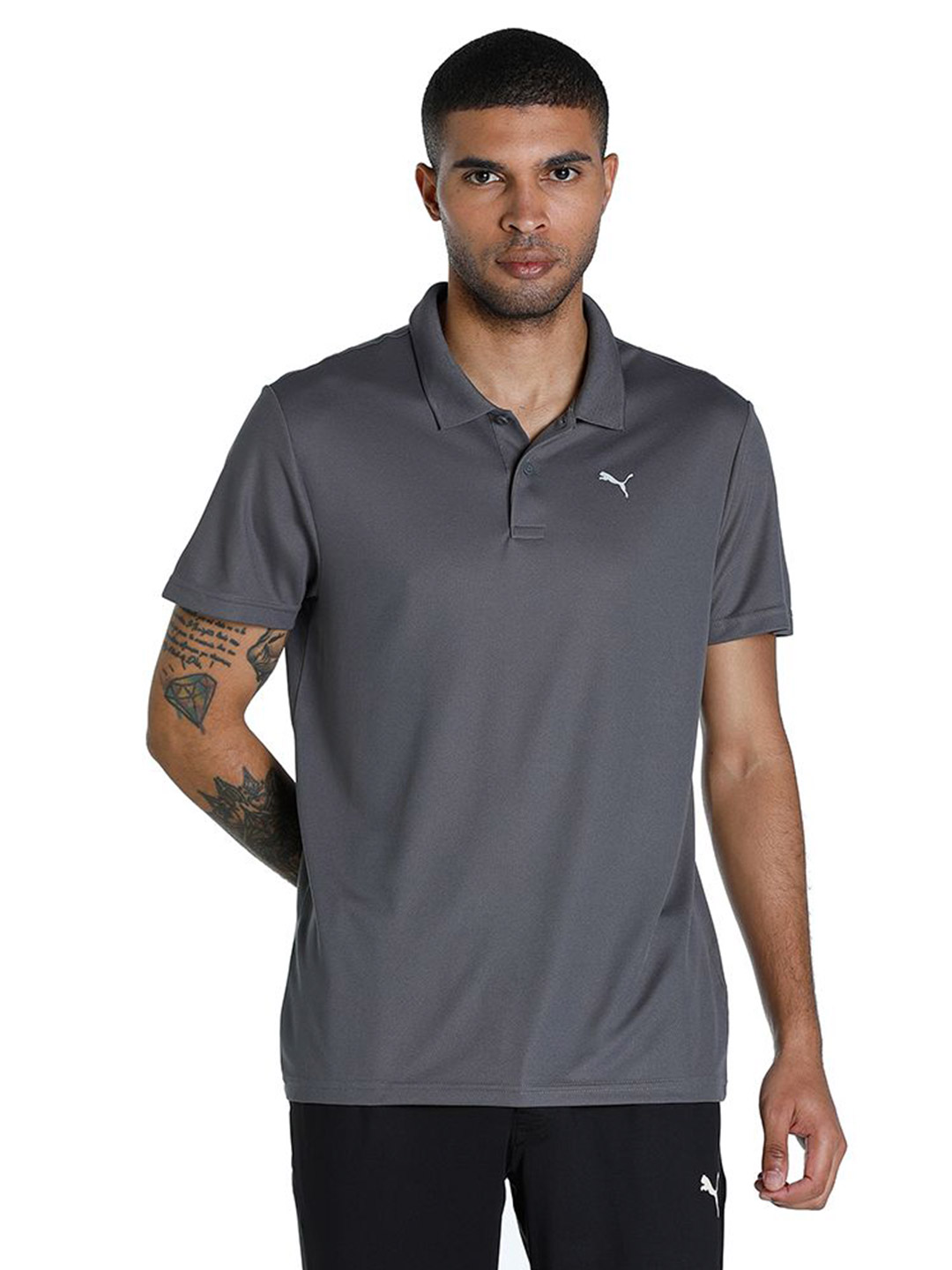Puma Men CASTLEROCK Printed Performance Training Polo Shirt (1)