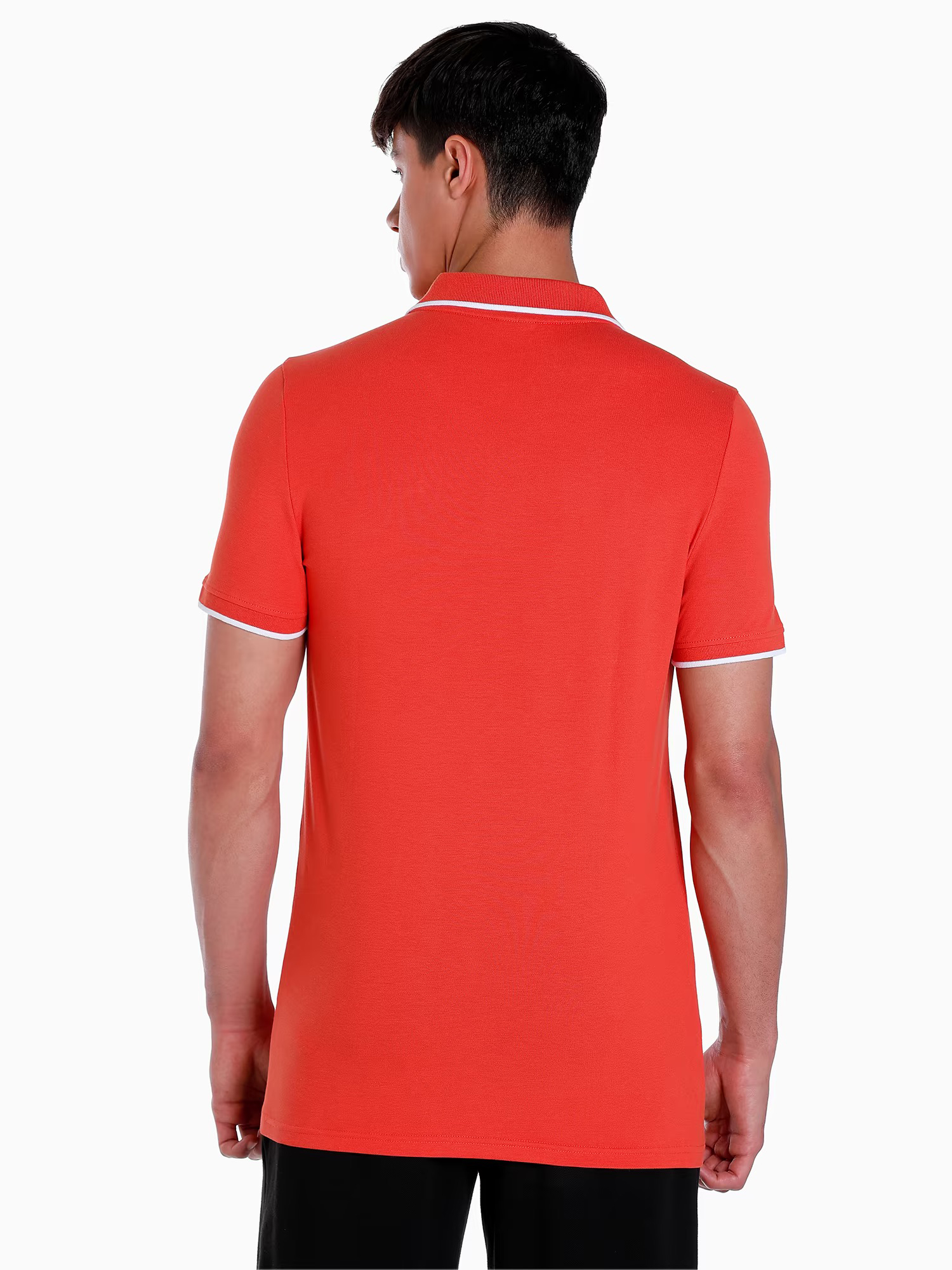 Puma Men Chili Powder Printed Collar Tipping Heather Slim Fit Polo T-Shirt (2)