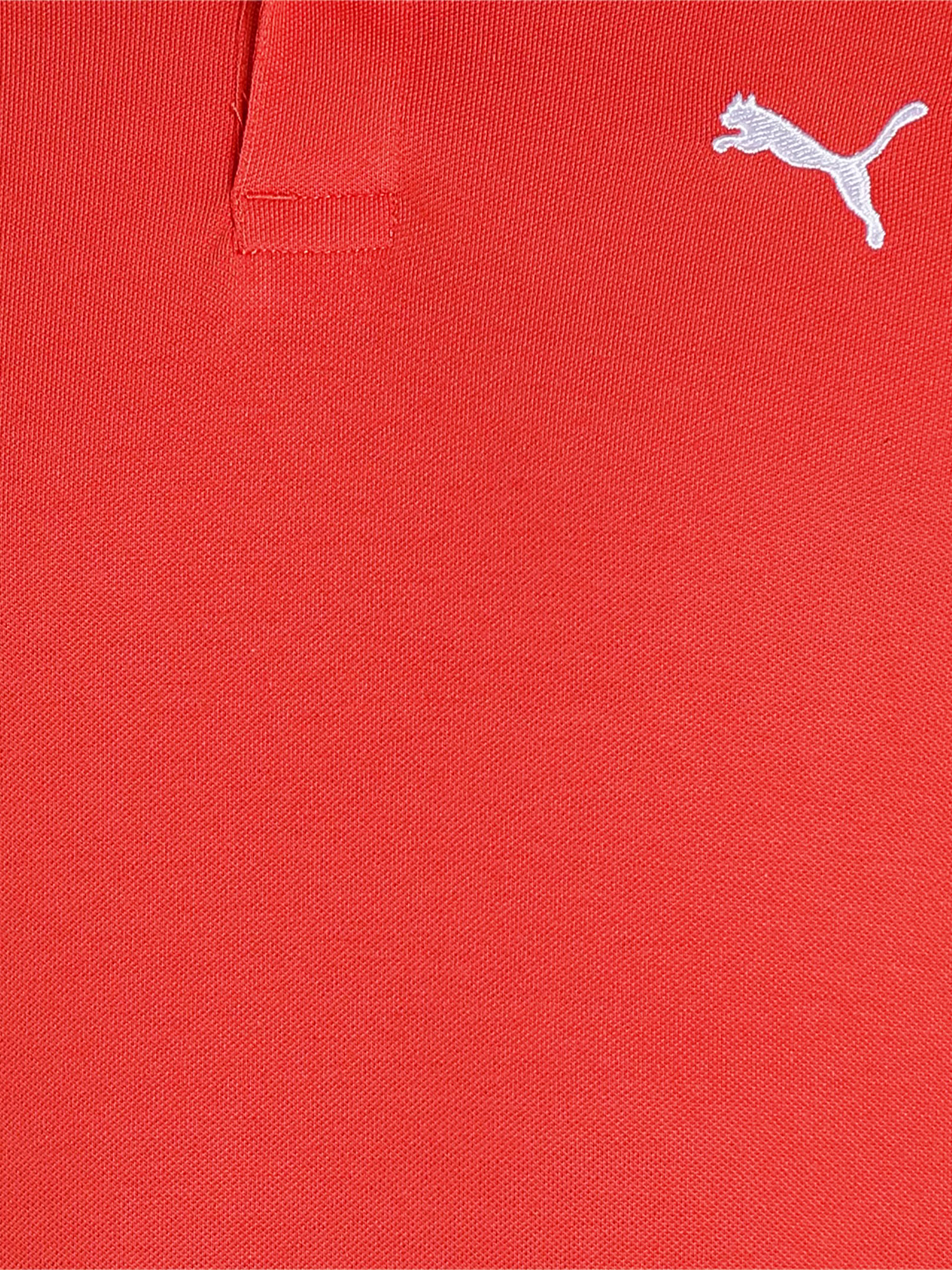 Puma Men Chili Powder Printed Collar Tipping Heather Slim Fit Polo T-Shirt (6)