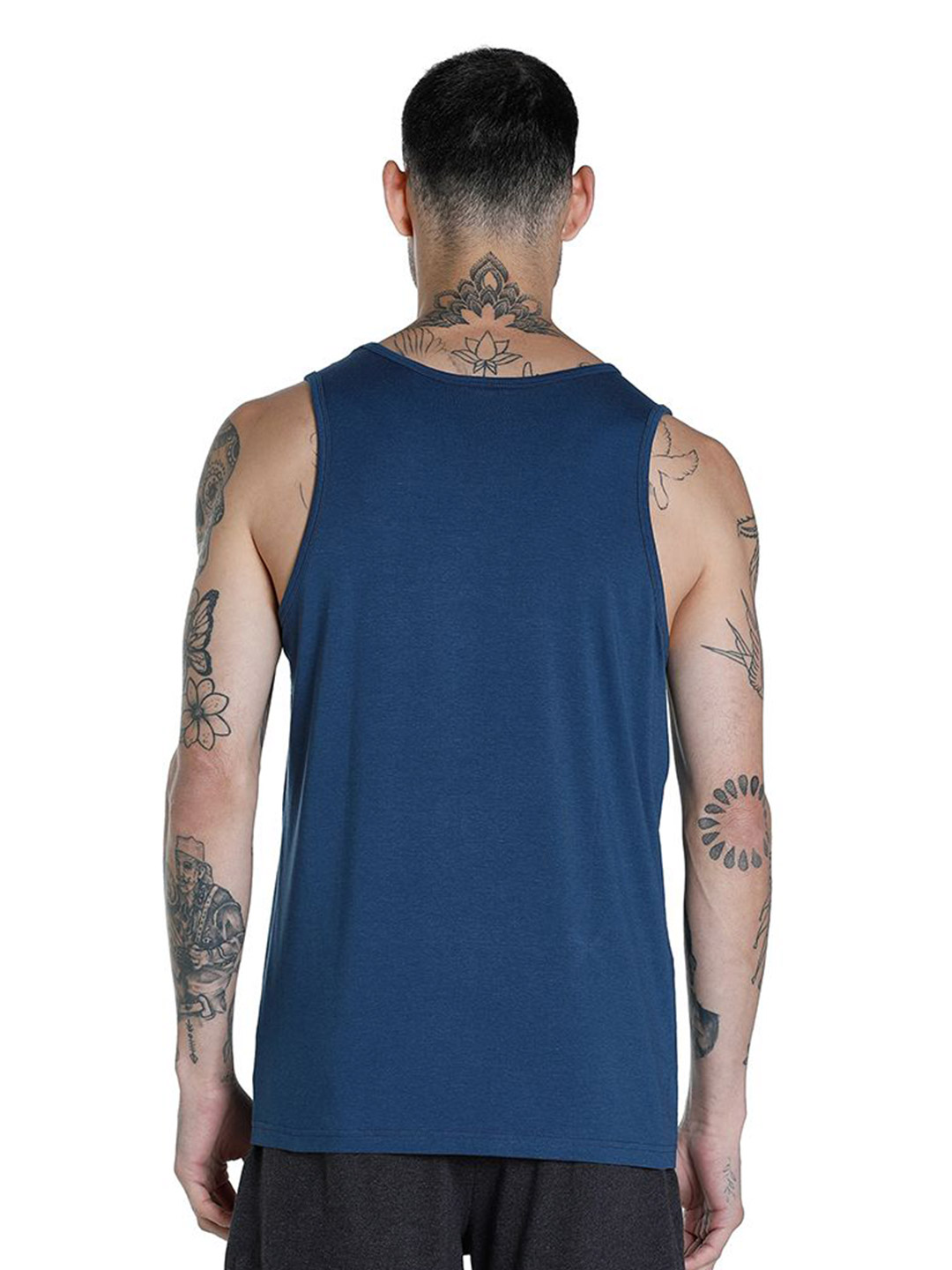 Puma Men Dark Denim Printed Premium Soft Touch Tank Pack of 1 (2)
