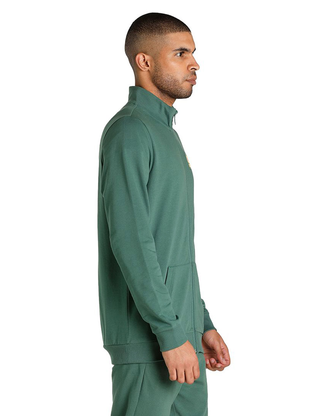 Puma Men Deep Forest Printed Knitted FF Logo Jackets (4)