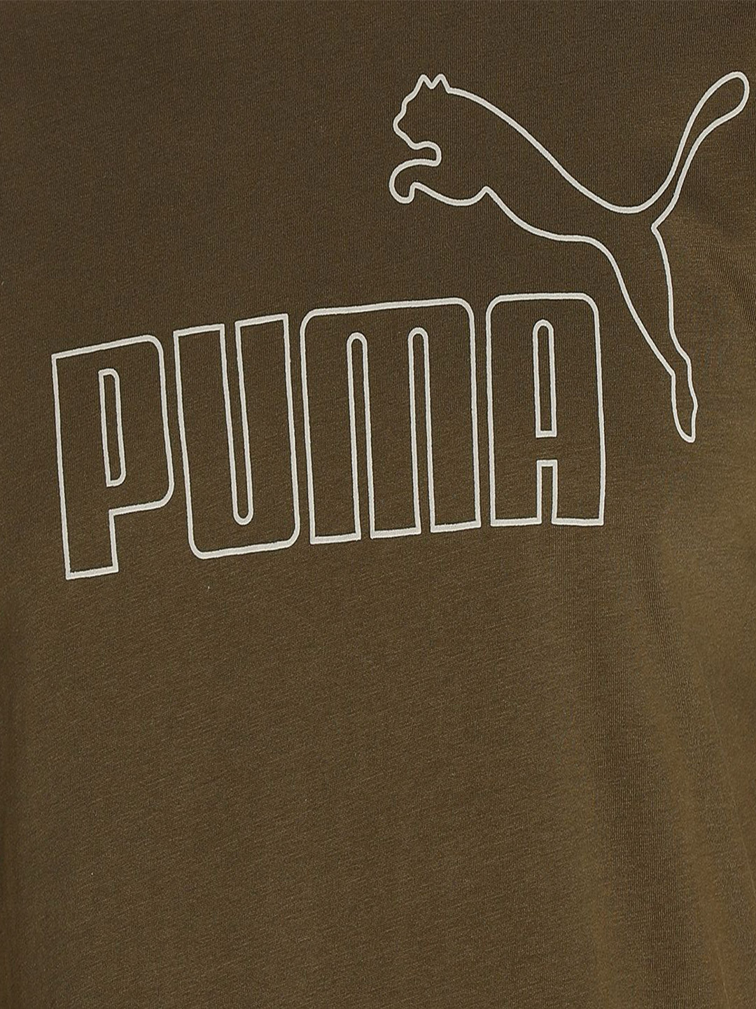 Puma Men Deep Olive Printed Essentials Elevated T-Shirt (6)