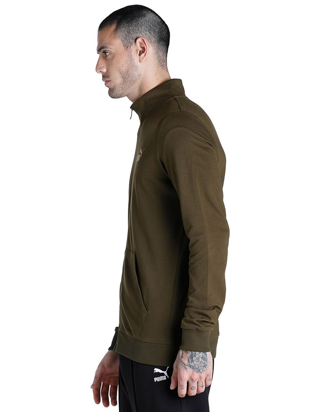 Puma Men Deep Olive Printed PUMA x 1DER KL Rahul Graphic Jacket (2)