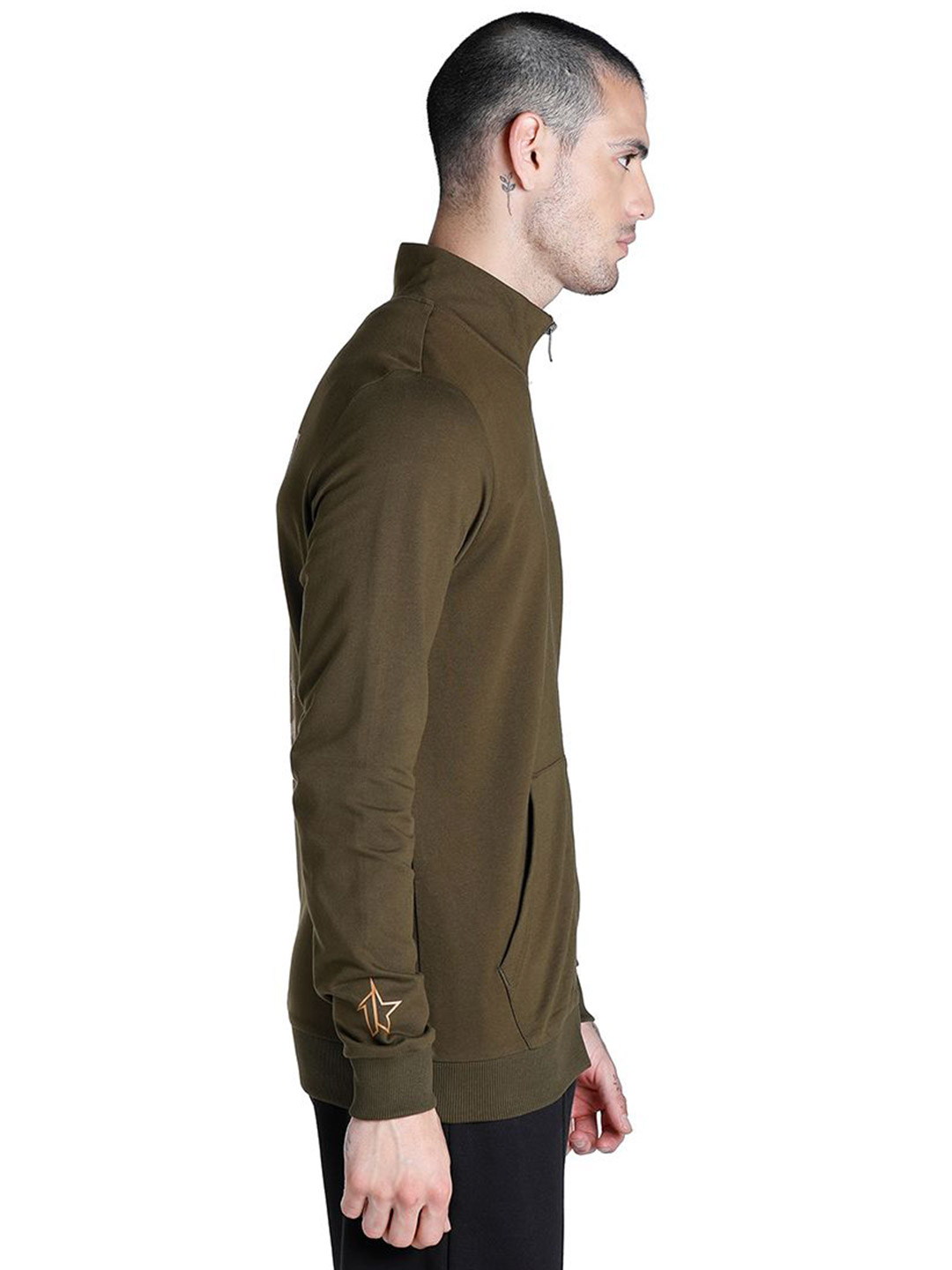 Puma Men Deep Olive Printed PUMA x 1DER KL Rahul Graphic Jacket (4)