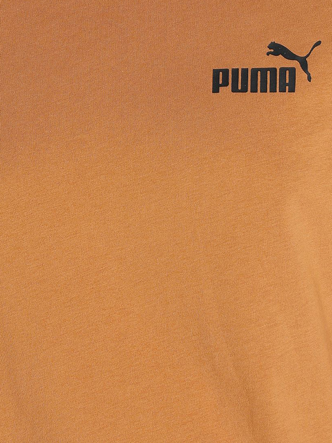 Puma Men Desert Tan Printed Essentials Small Logo Regular Fit T-shirt (6)