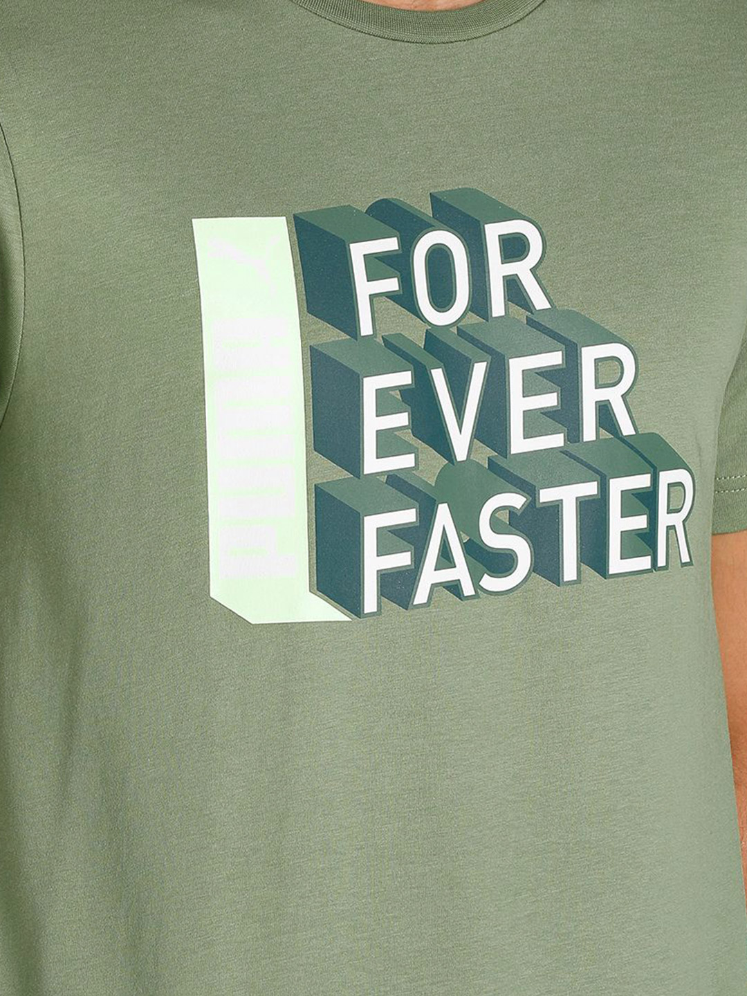 Puma Men Dusty Green Printed FF Graphic T-Shirt (4)