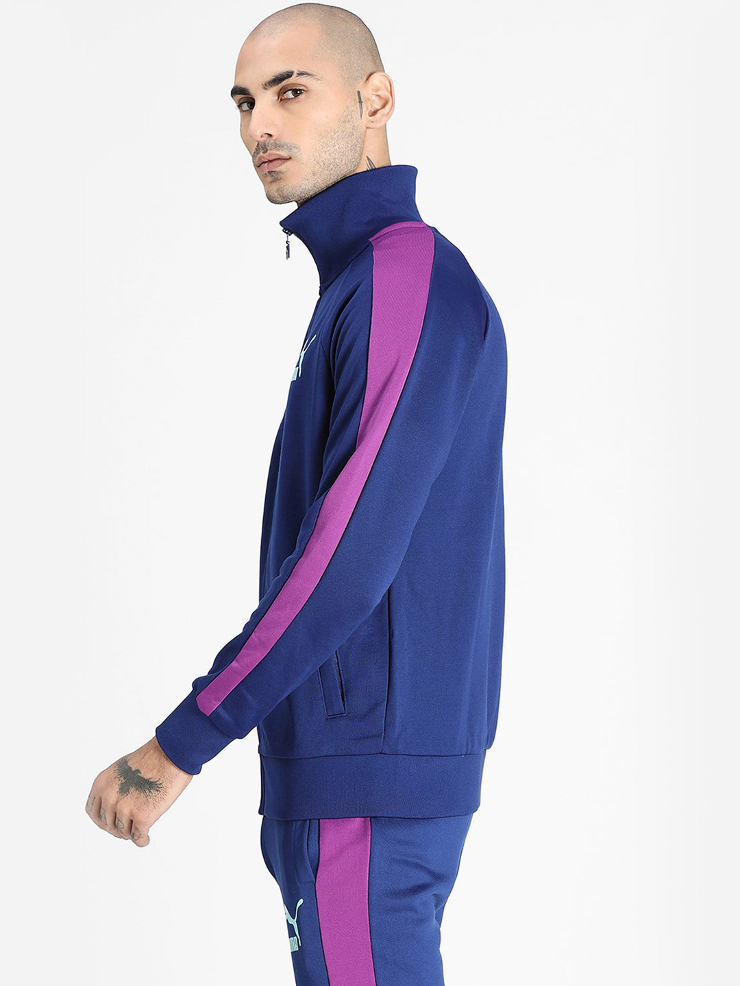 Puma Men Elektro Blue Solid Iconic Track Jacket (3)