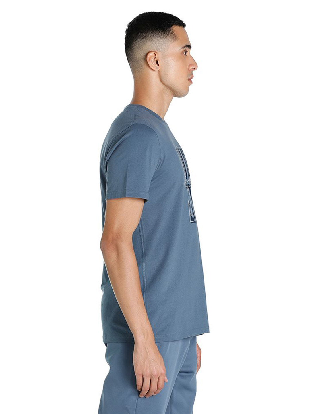Puma Men Evening Sky Printed Short Sleeve Training T-Shirt (4)