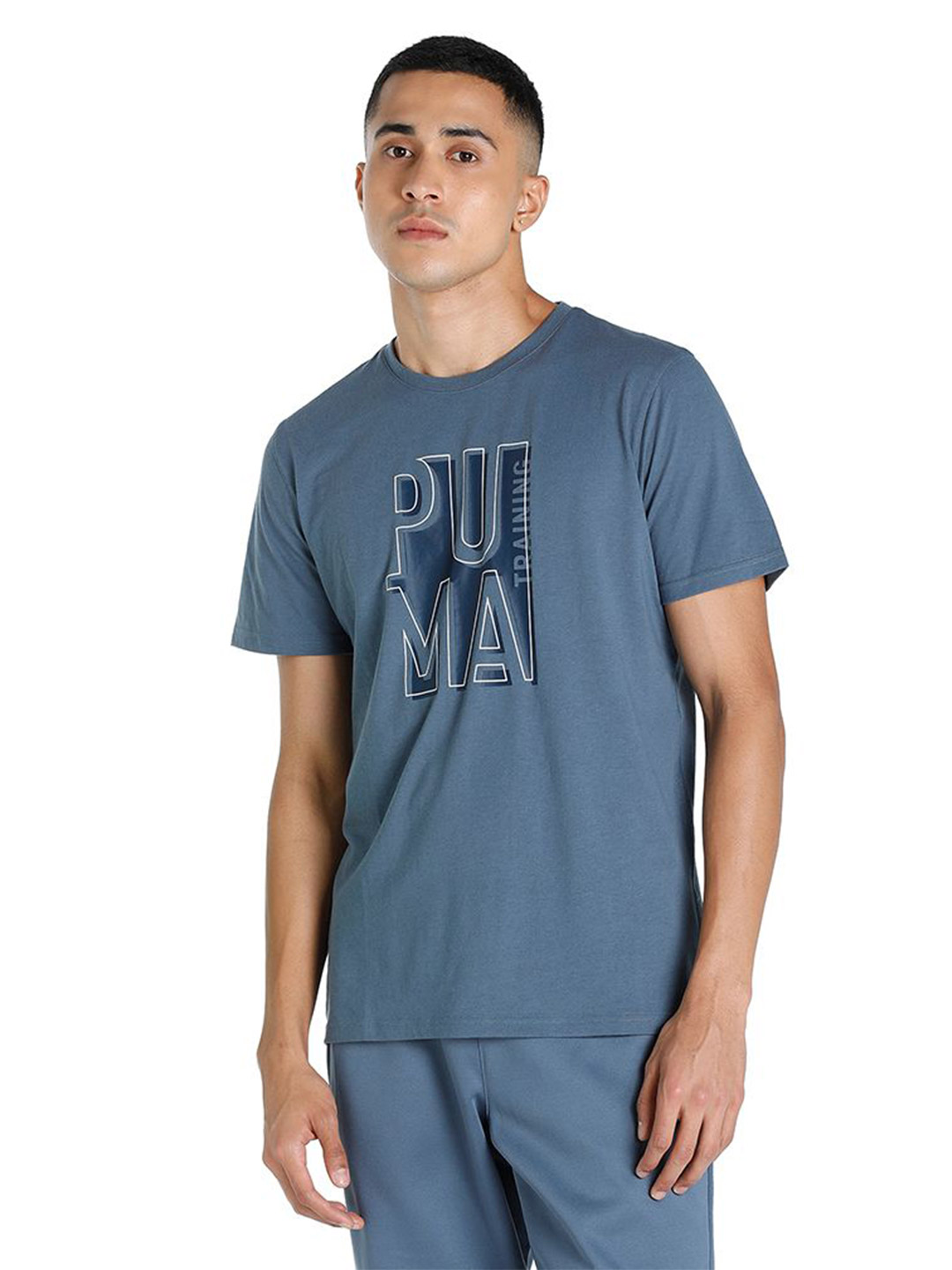Men Evening Sky Printed Short Sleeve Training T-Shirt