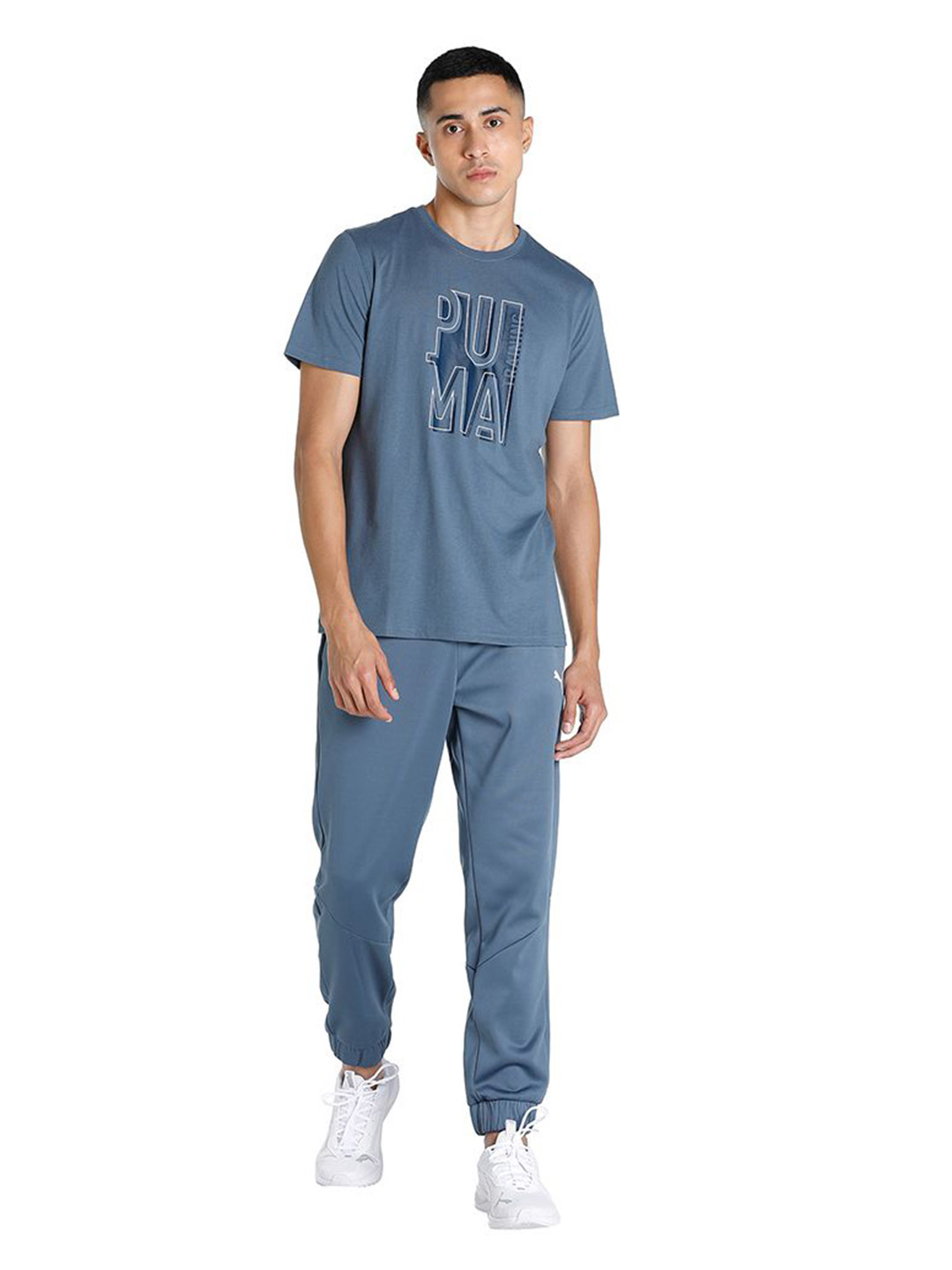 Puma Men Evening Sky Printed Short Sleeve Training T-Shirt (5)