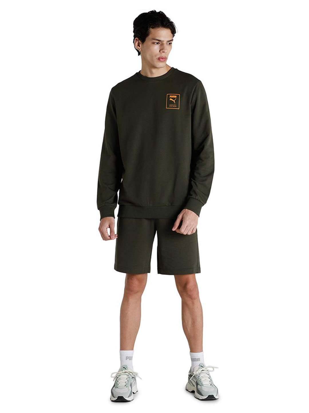 Puma Men Forest Night Printed PUMA Crew Sweat Shirt (5)