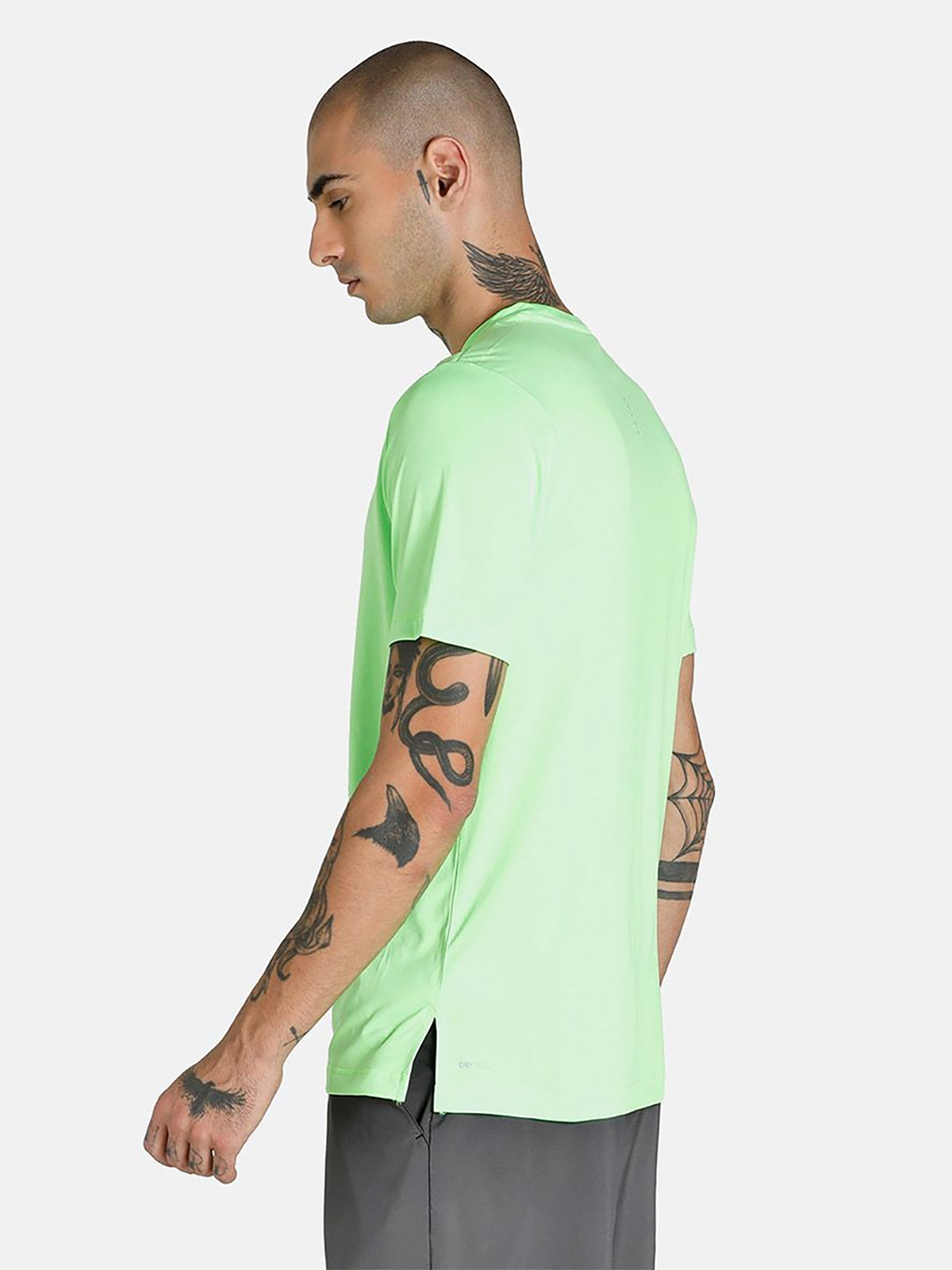 Puma Men Green Solid Run Favorite Heather T-Shirts (2)