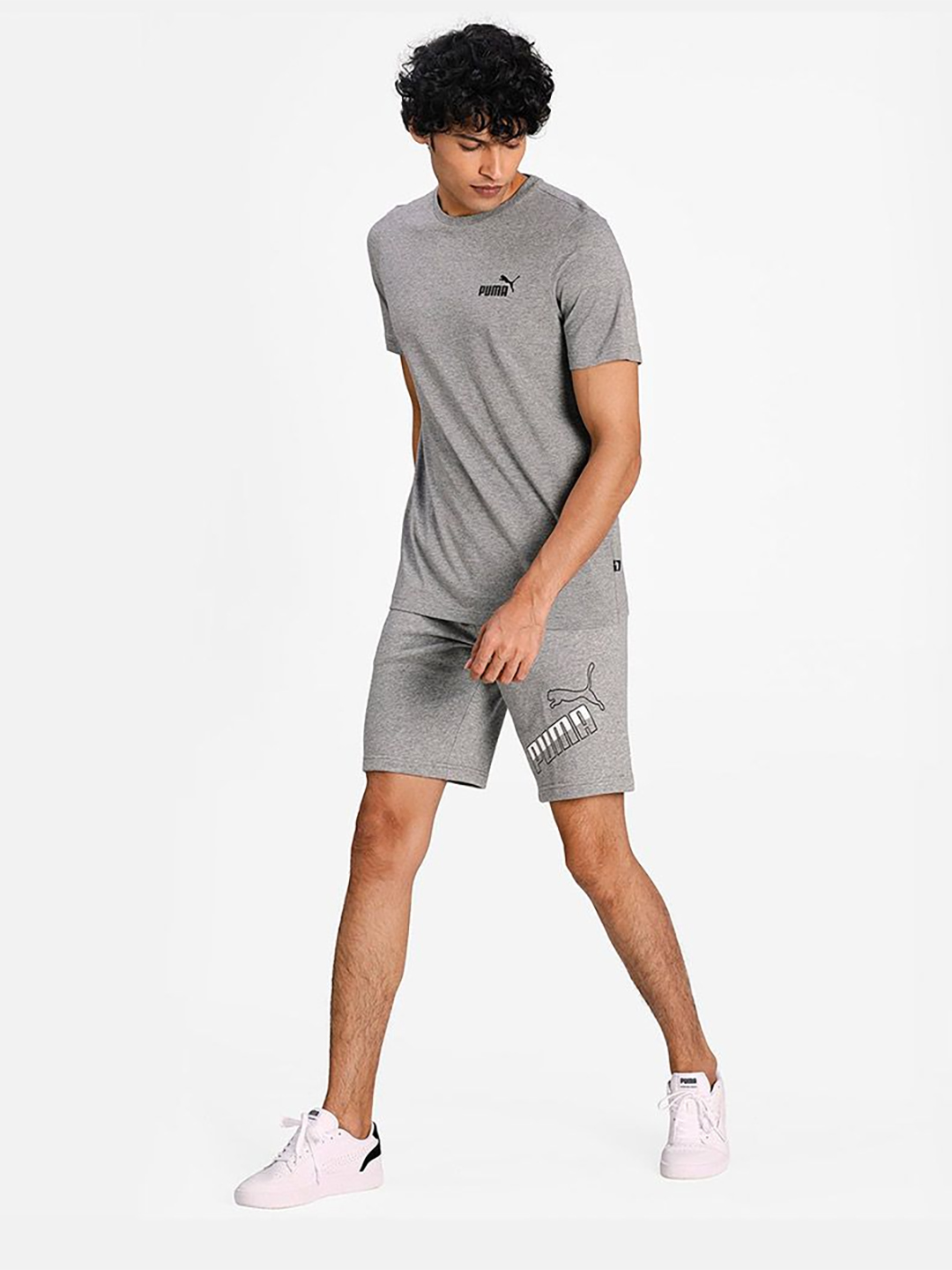 Puma Men Grey Big Logo Shorts (3)