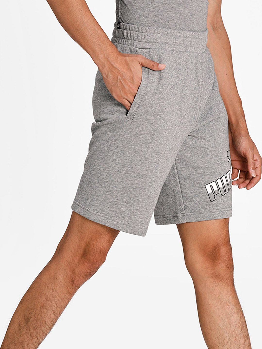 Puma Men Grey Big Logo Shorts (4)