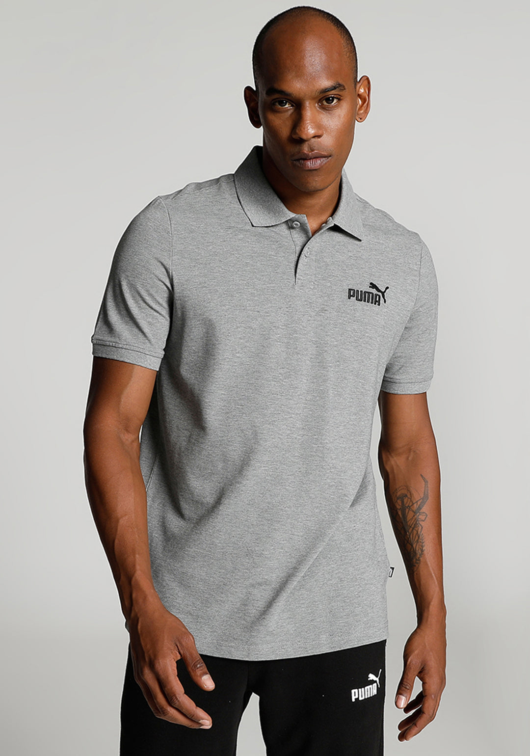 Puma Men Grey ESS Pique Polo (1)