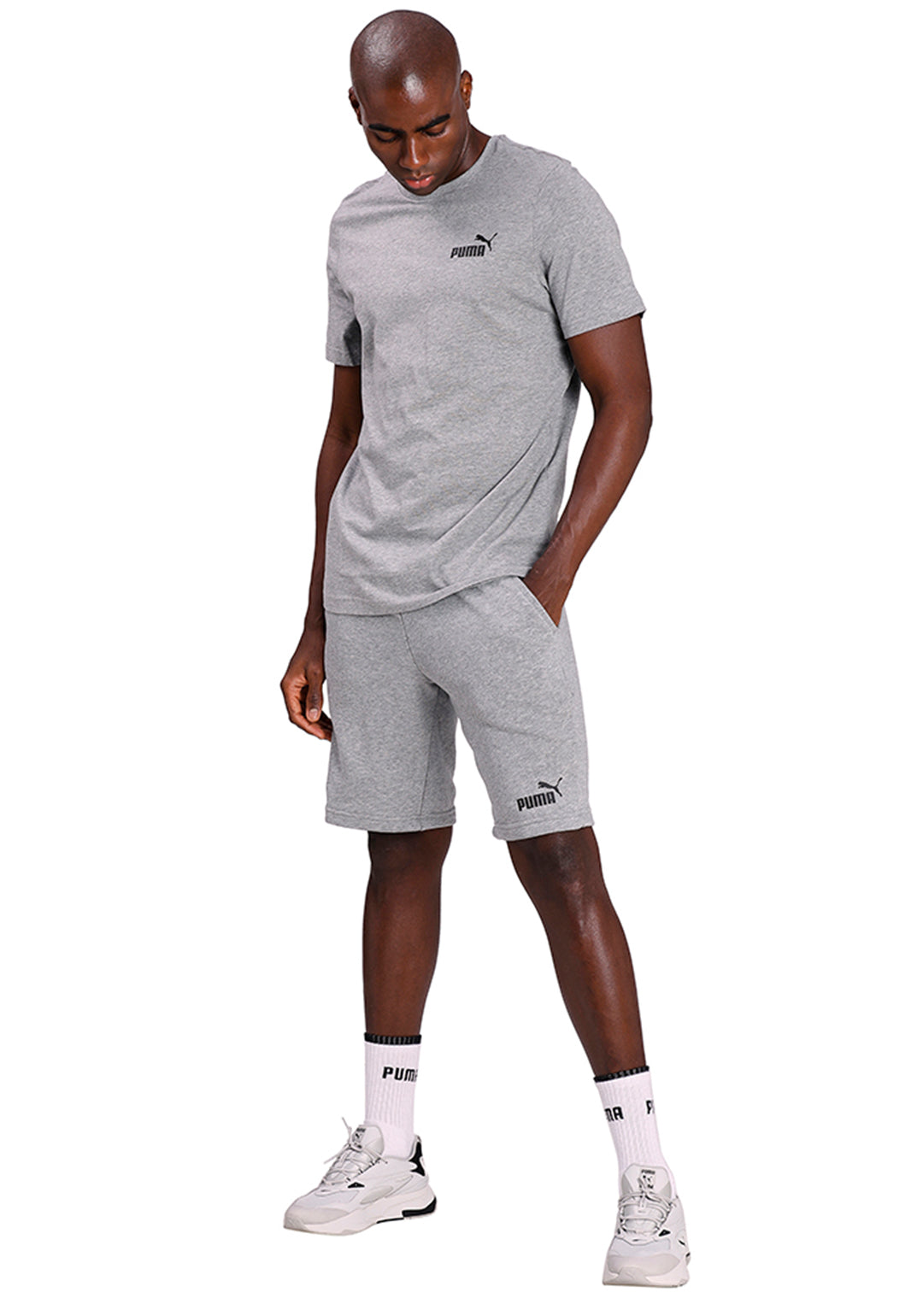 Puma Men Grey ESS Small Logo T-Shirt (5)