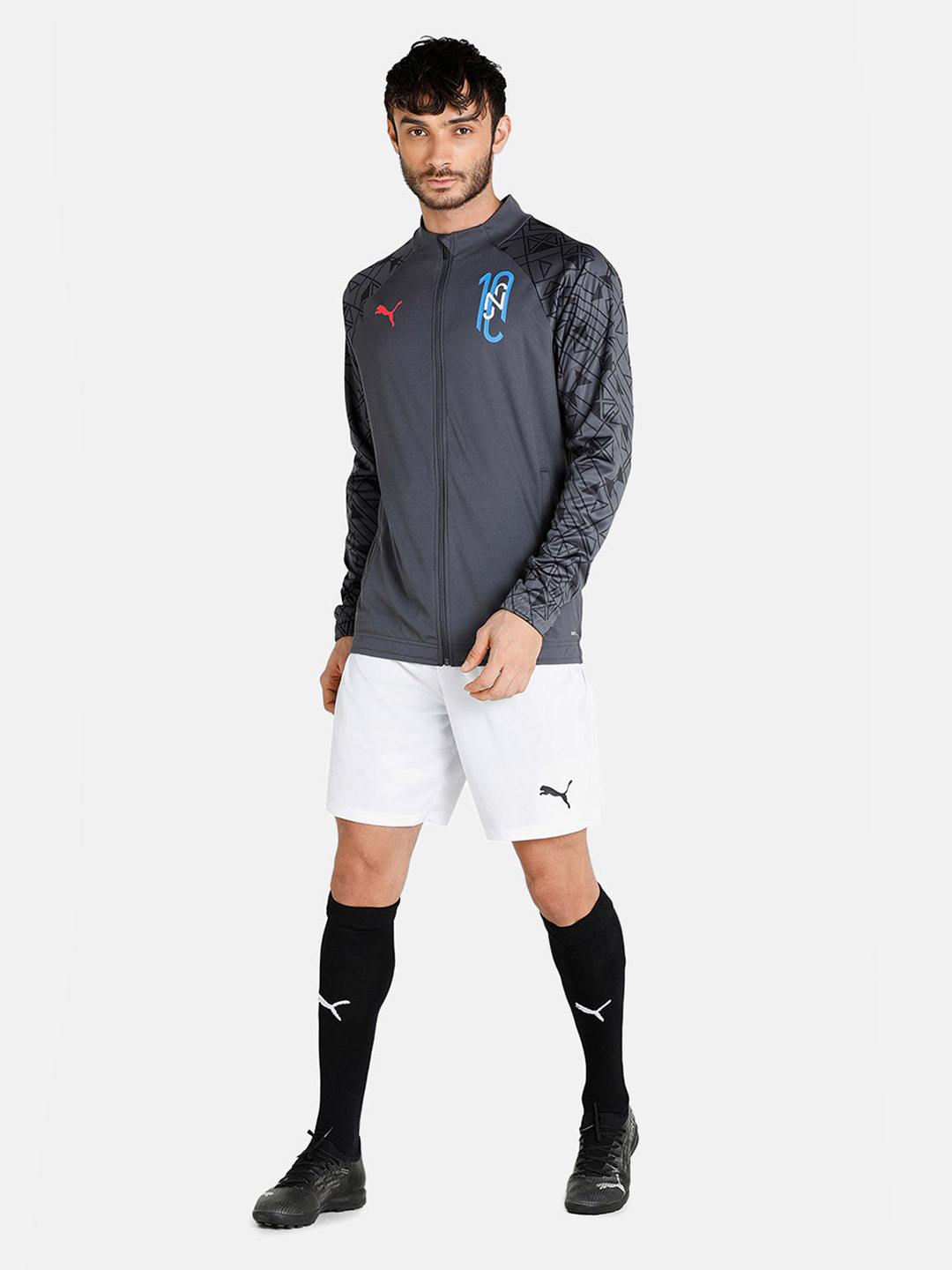 Puma Men Grey Printed Neymar Jr Football Training Jackets (5)