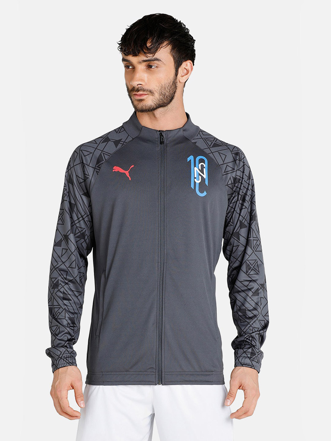 Puma Men Grey Printed Neymar Jr Football Training Jackets (1)