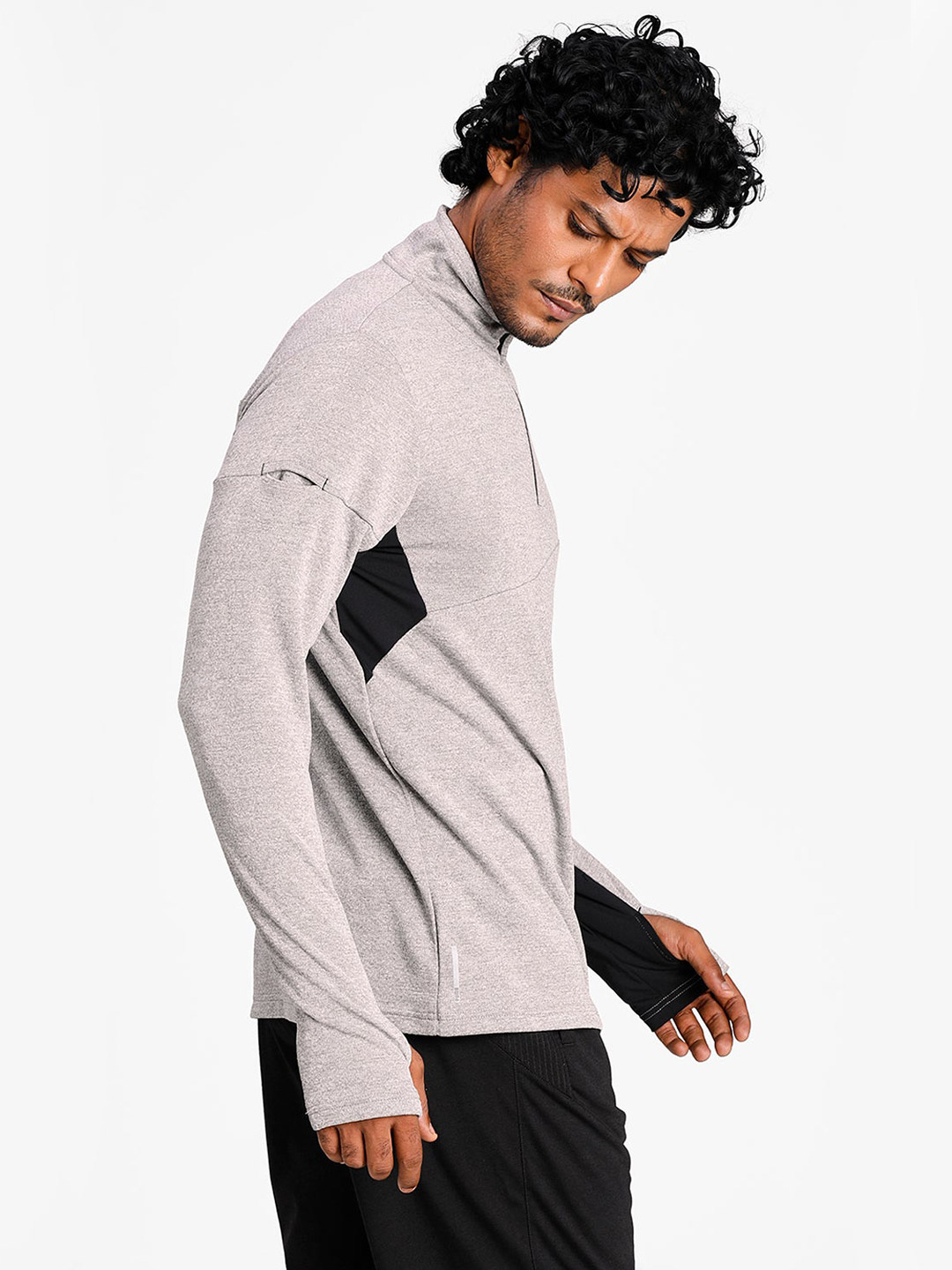 Puma Men Grey Solid Run Midlayer Sweatshirts (4)