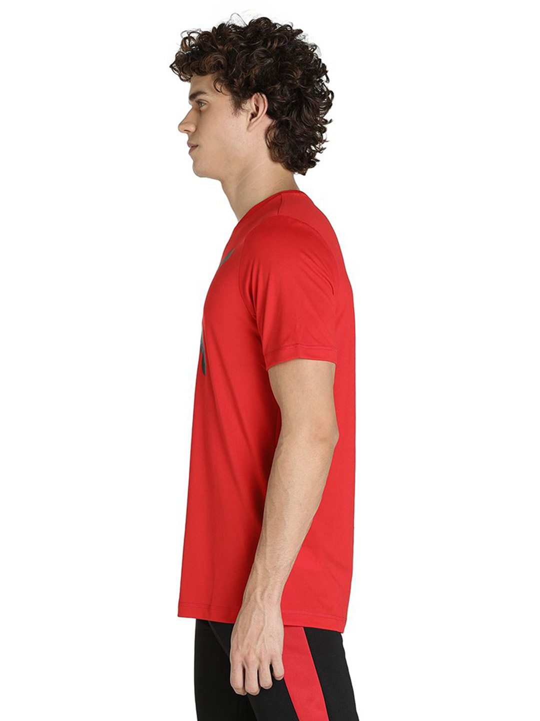 Puma Men High Risk Red Printed Active Big Logo Regular Fit T-shirt (3)