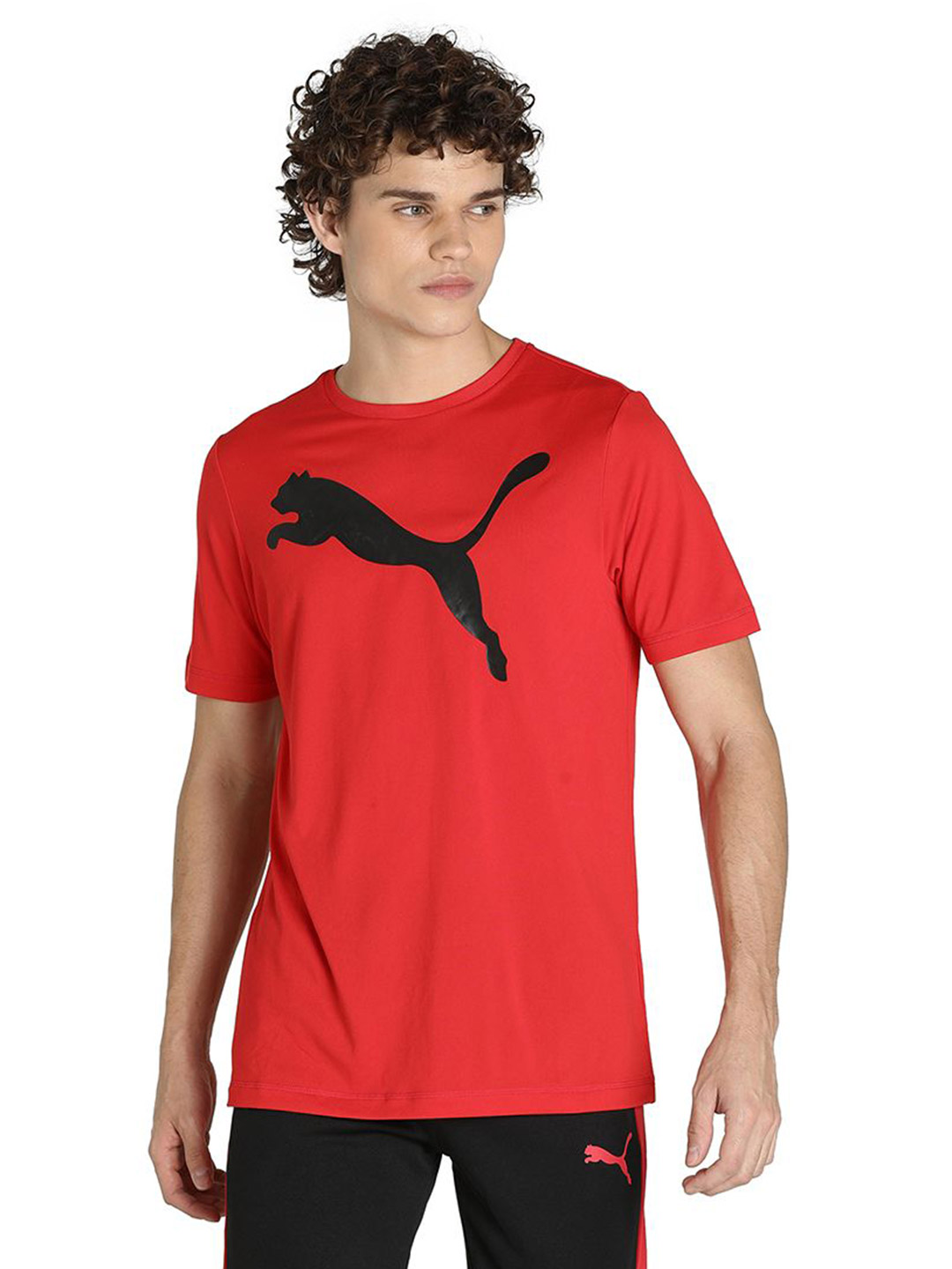 Men High Risk Red Printed Active Big Logo Regular Fit T-shirt