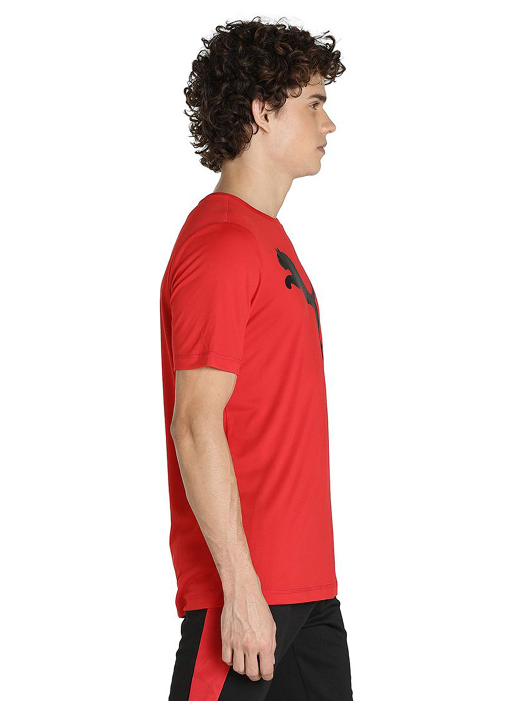 Puma Men High Risk Red Printed Active Big Logo Regular Fit T-shirt (4)