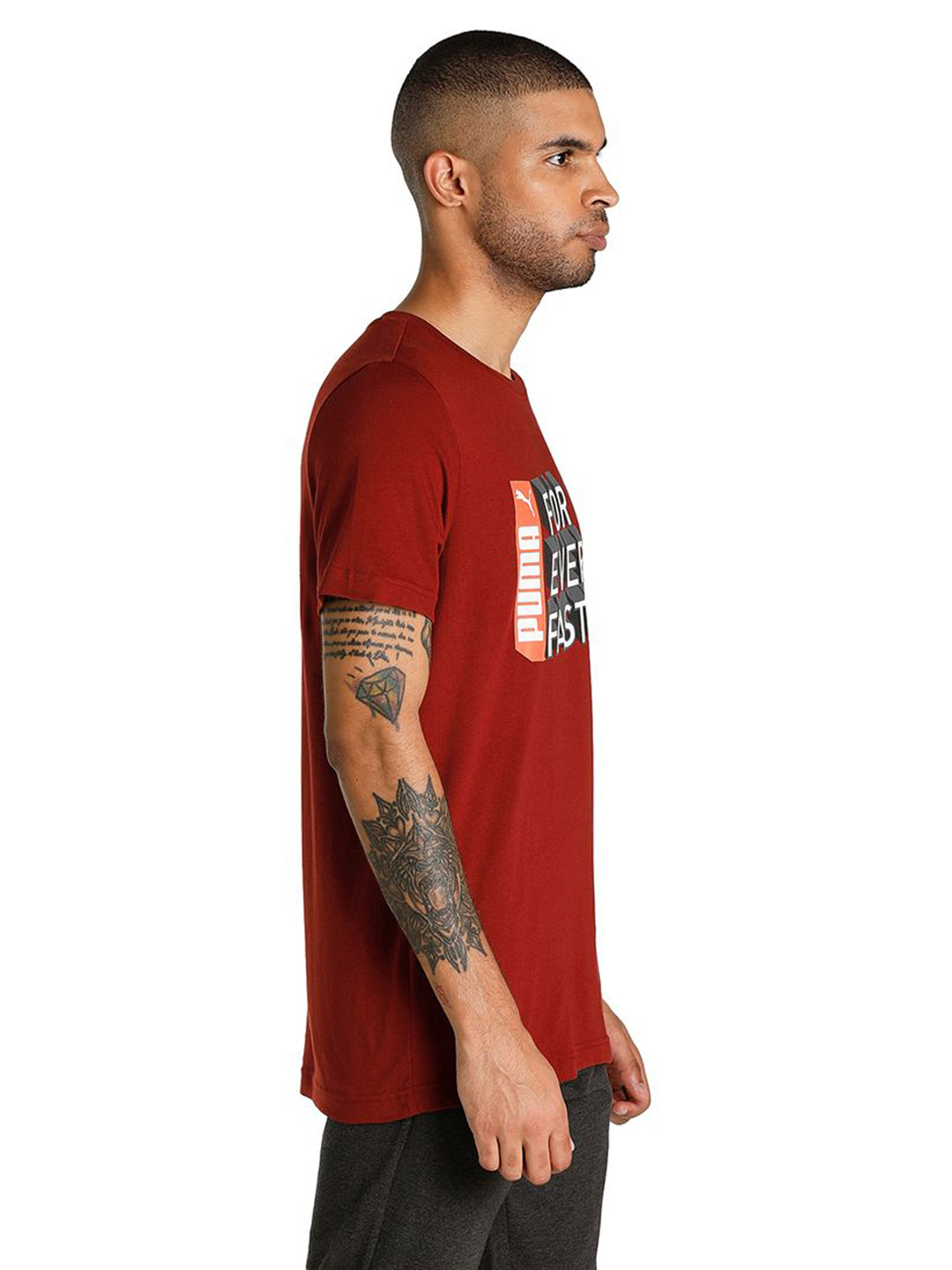 Puma Men Intense Red Printed FF Graphic T-Shirt (3)