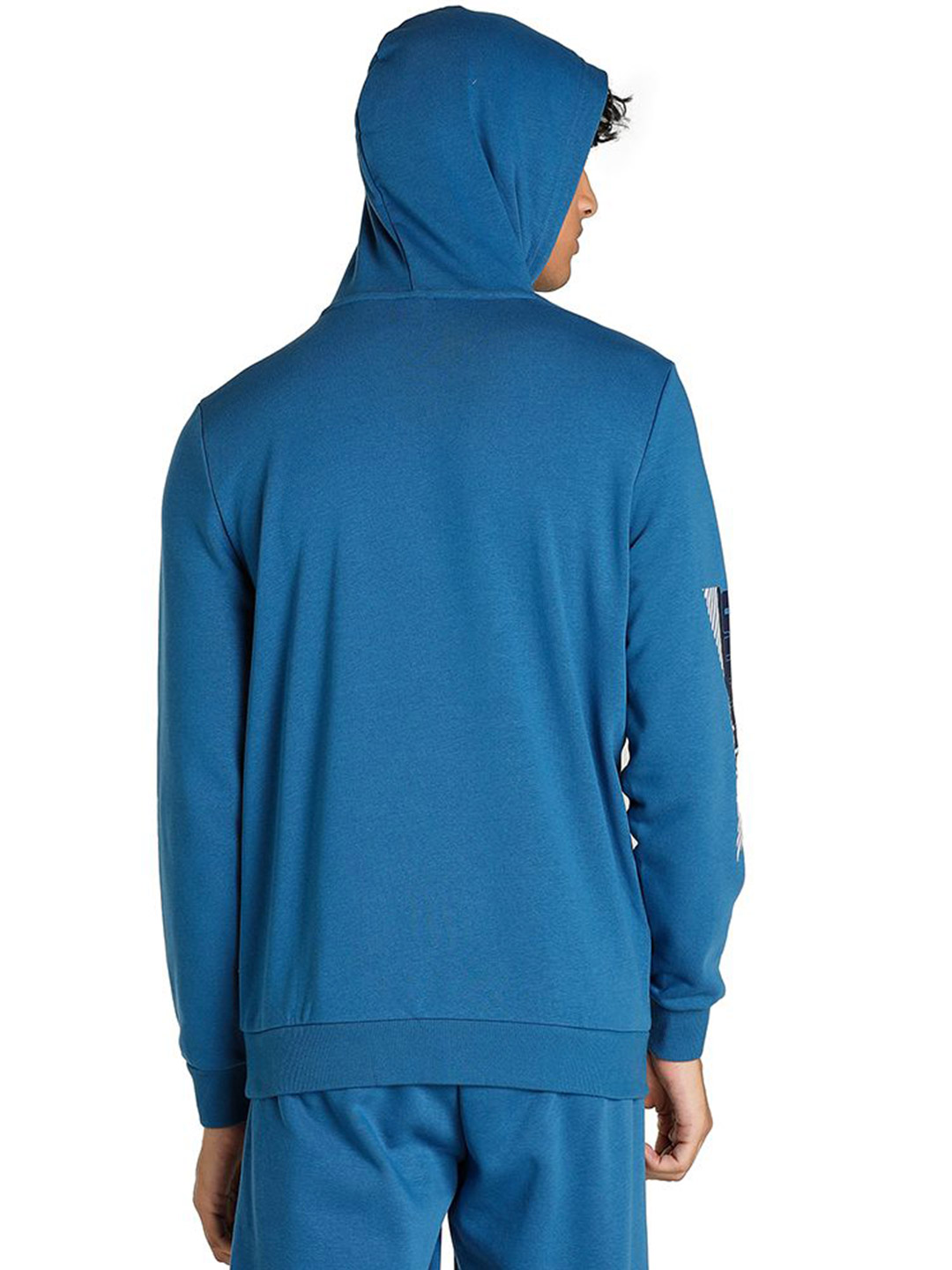 Puma Men Lake Blue Printed Power Logo Hoodie (3)