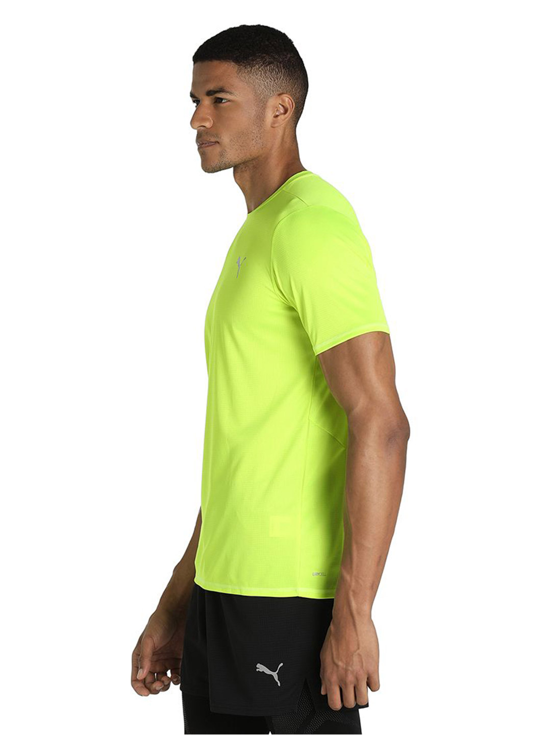 Puma Men Lime Squeeze Printed Favourite Short Sleeve Running T-shirt (3)