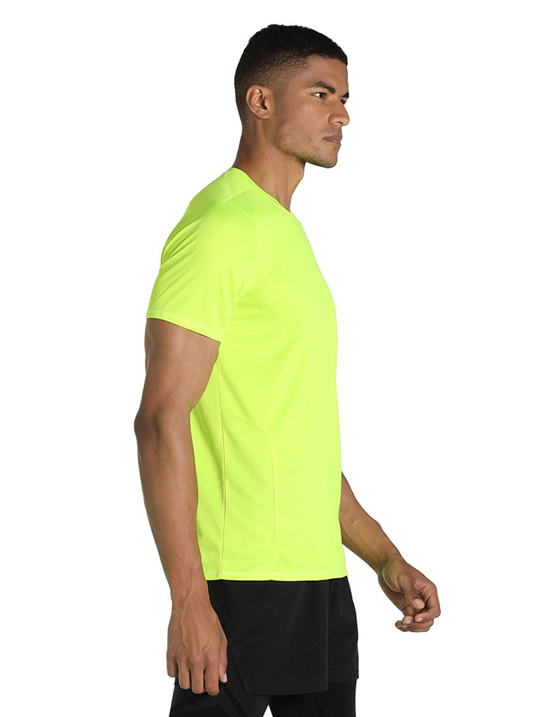 Puma Men Lime Squeeze Printed Favourite Short Sleeve Running T-shirt (4)