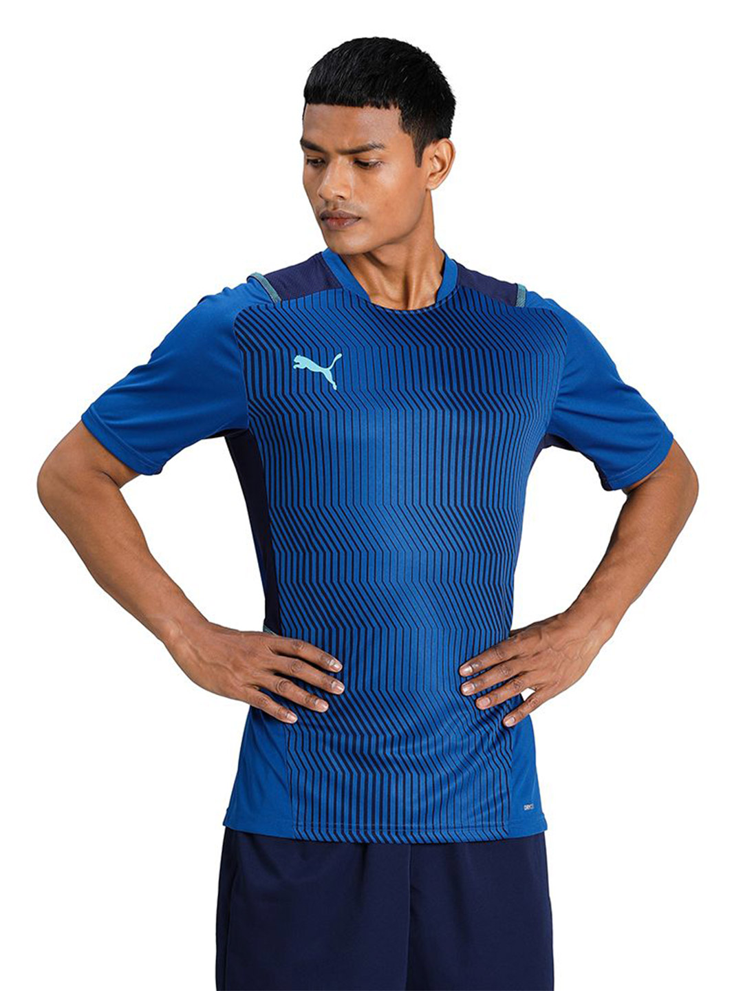 Men Limoges-Peacoat-Blue Atoll Printed teamCUP Training Football Jersey