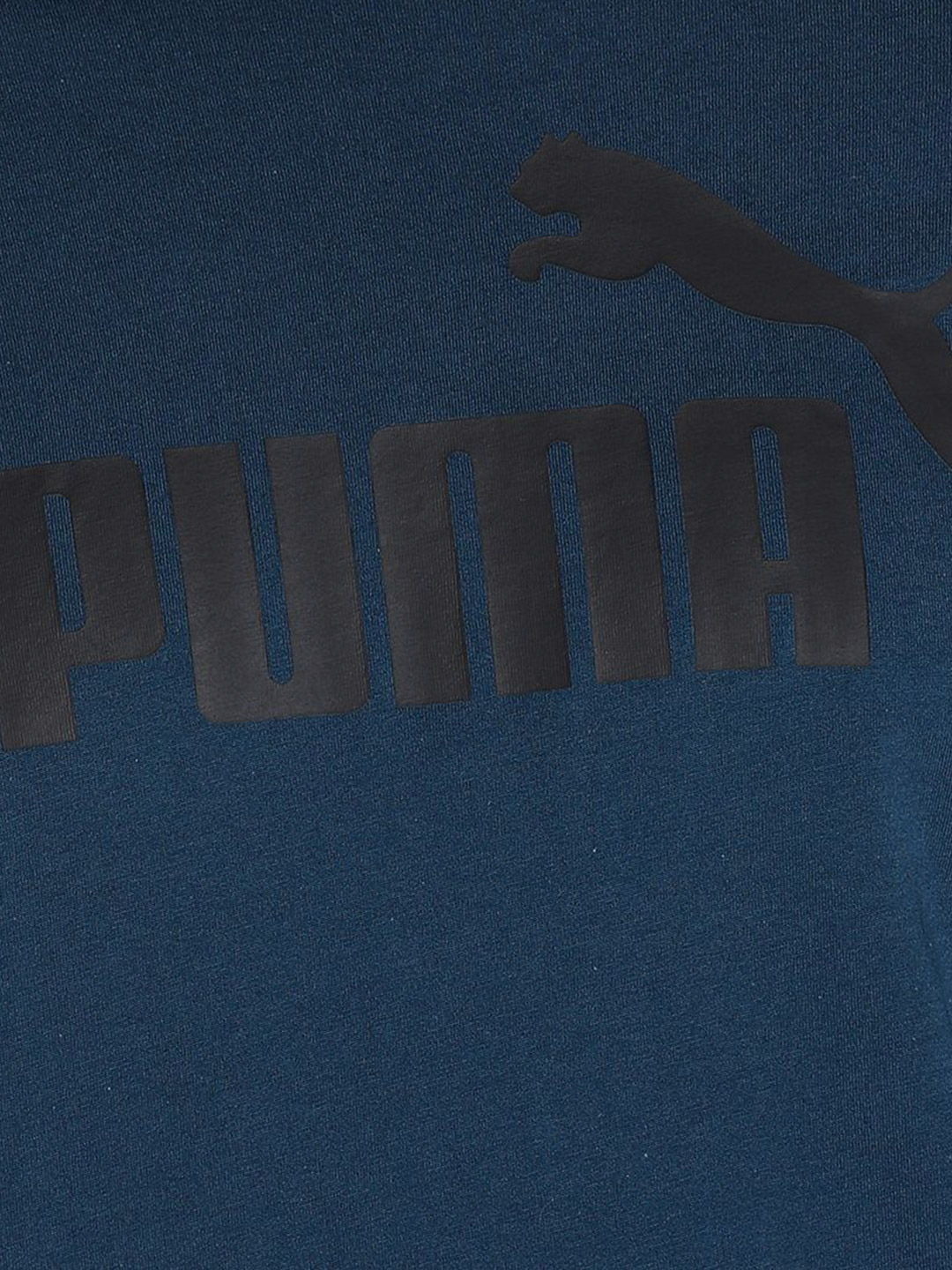 Puma Men Marine Blue Printed Essentials Logo Regular Fit T-shirt (6)