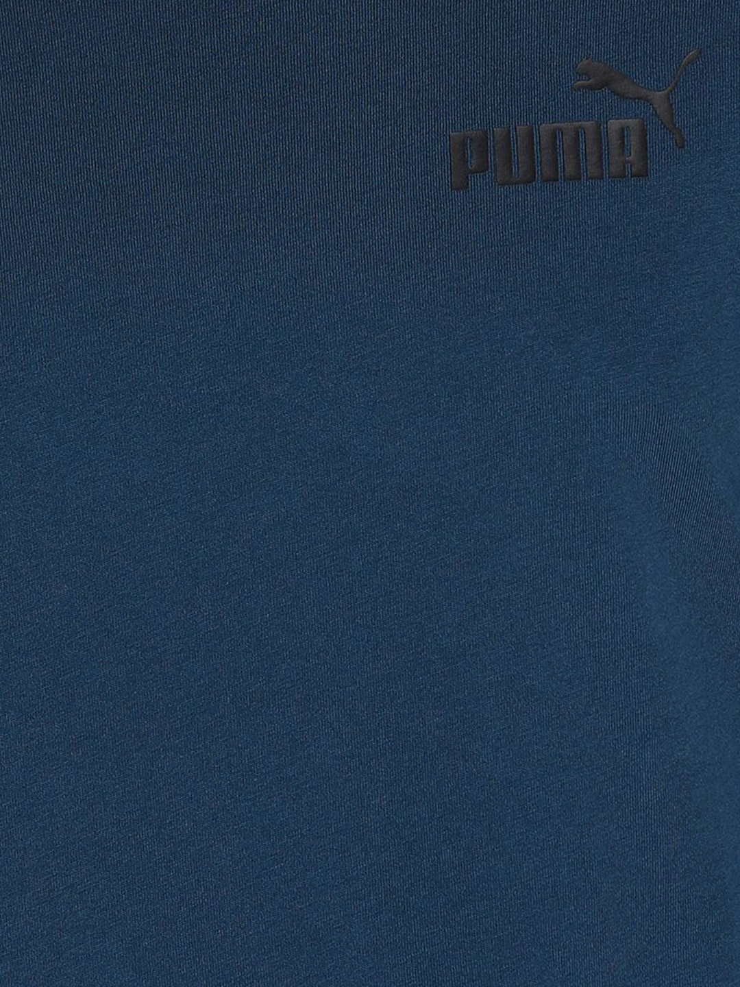 Puma Men Marine Blue Printed Essentials Small Logo Regular Fit T-shirt (6)