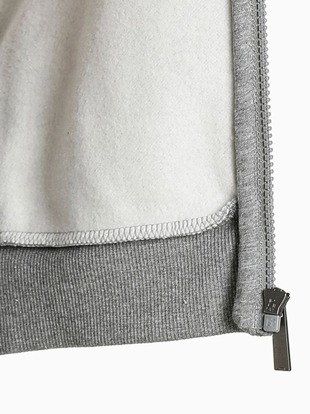 Puma Men Medium Gray Heather Printed Essential Big Logo Full-Zip Regular Fit Hoodie (6)