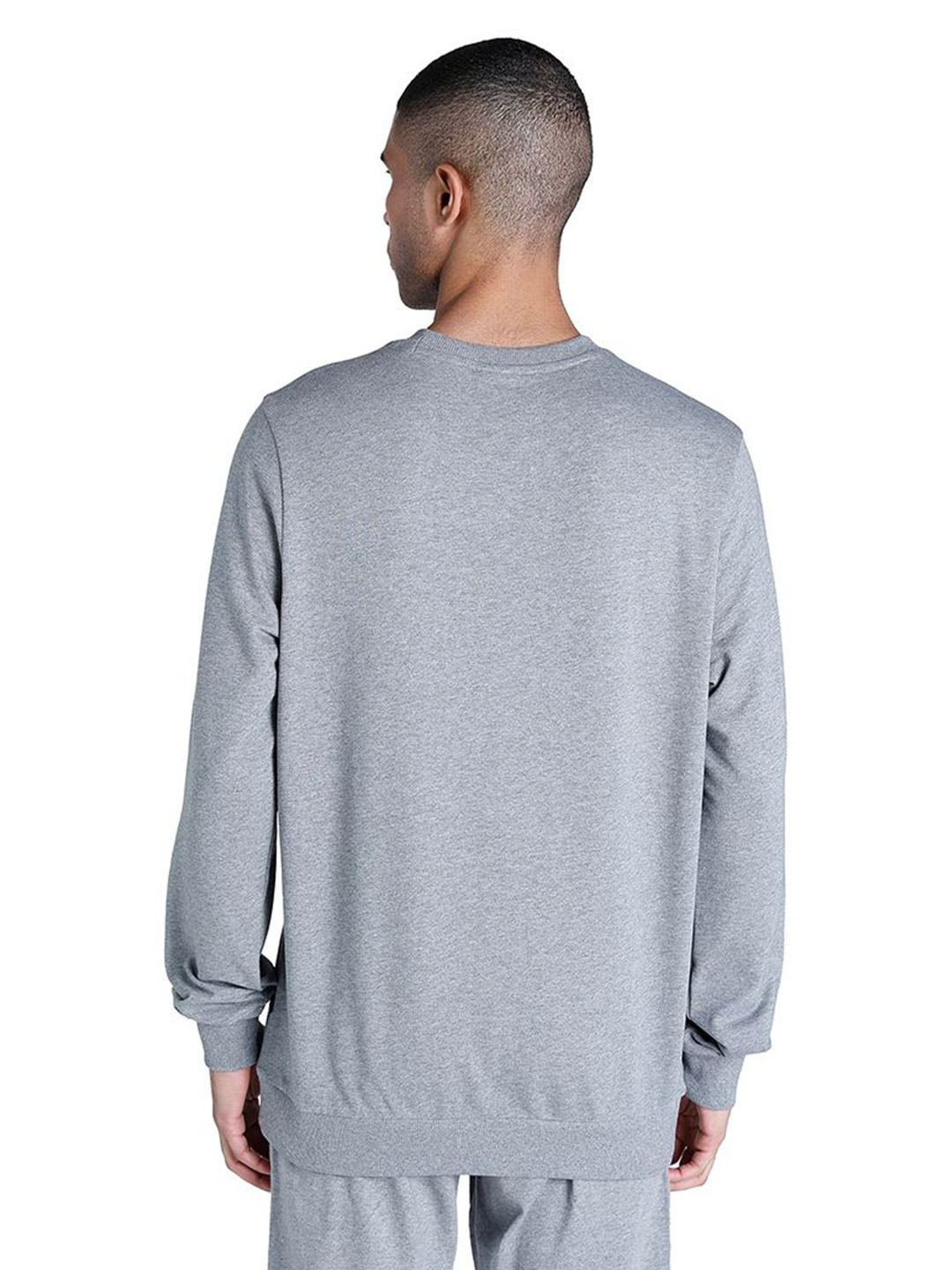 Puma Men Medium Gray Heather Printed Essentials Logo Regular Fit T-Shirt (3)