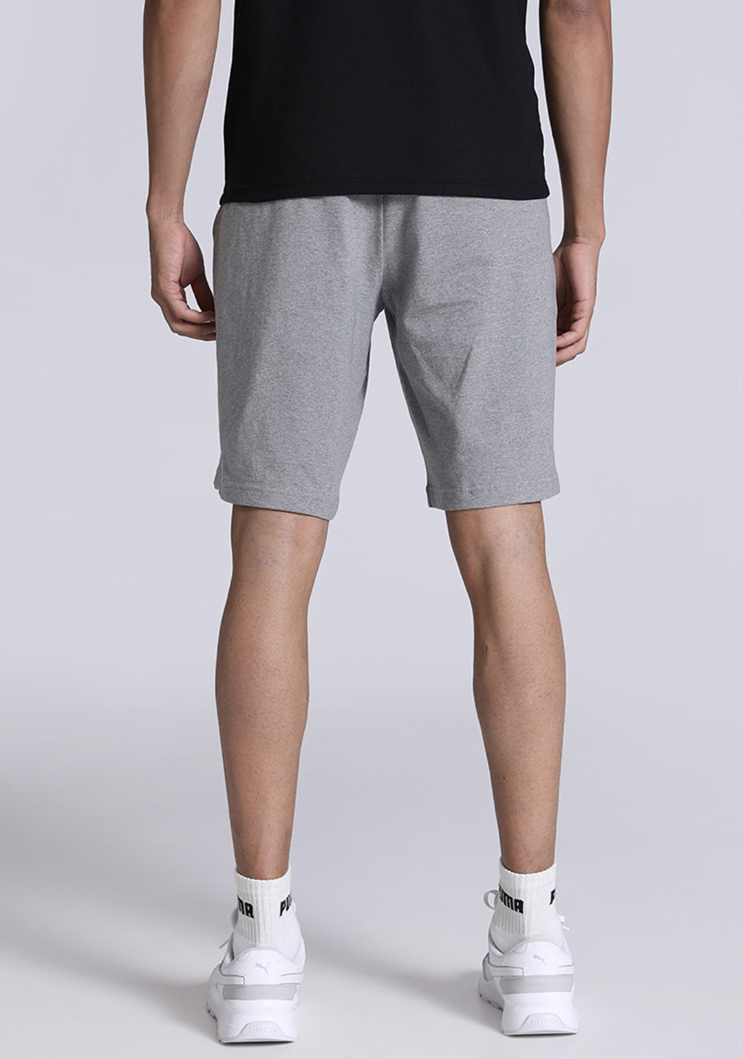 Puma Men Medium Gray Heather Solid ESS Jersey Shorts (3)
