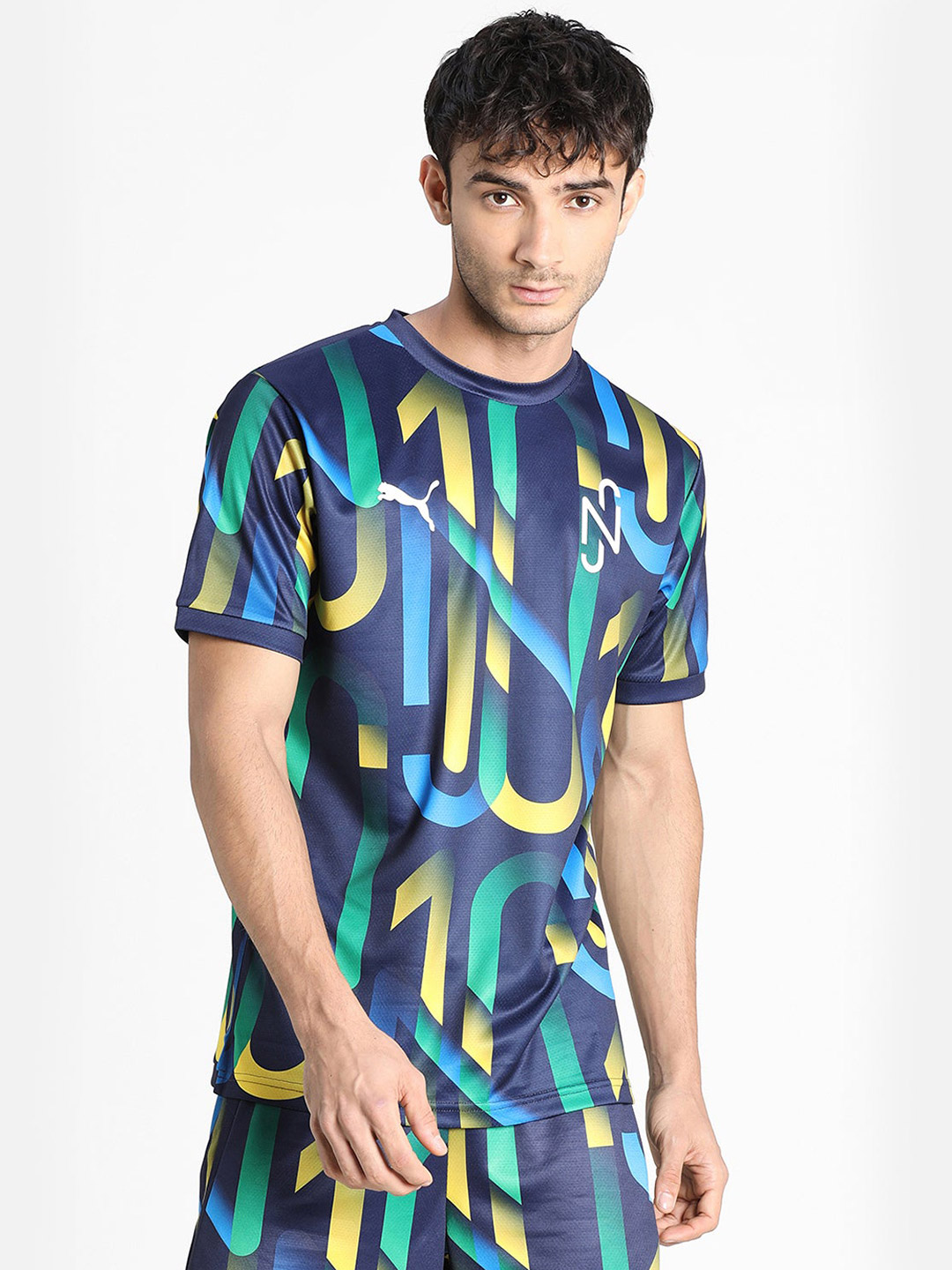 Puma Men Multicolor Printed Neymar Jr Hero Jersey T-Shirts (1)