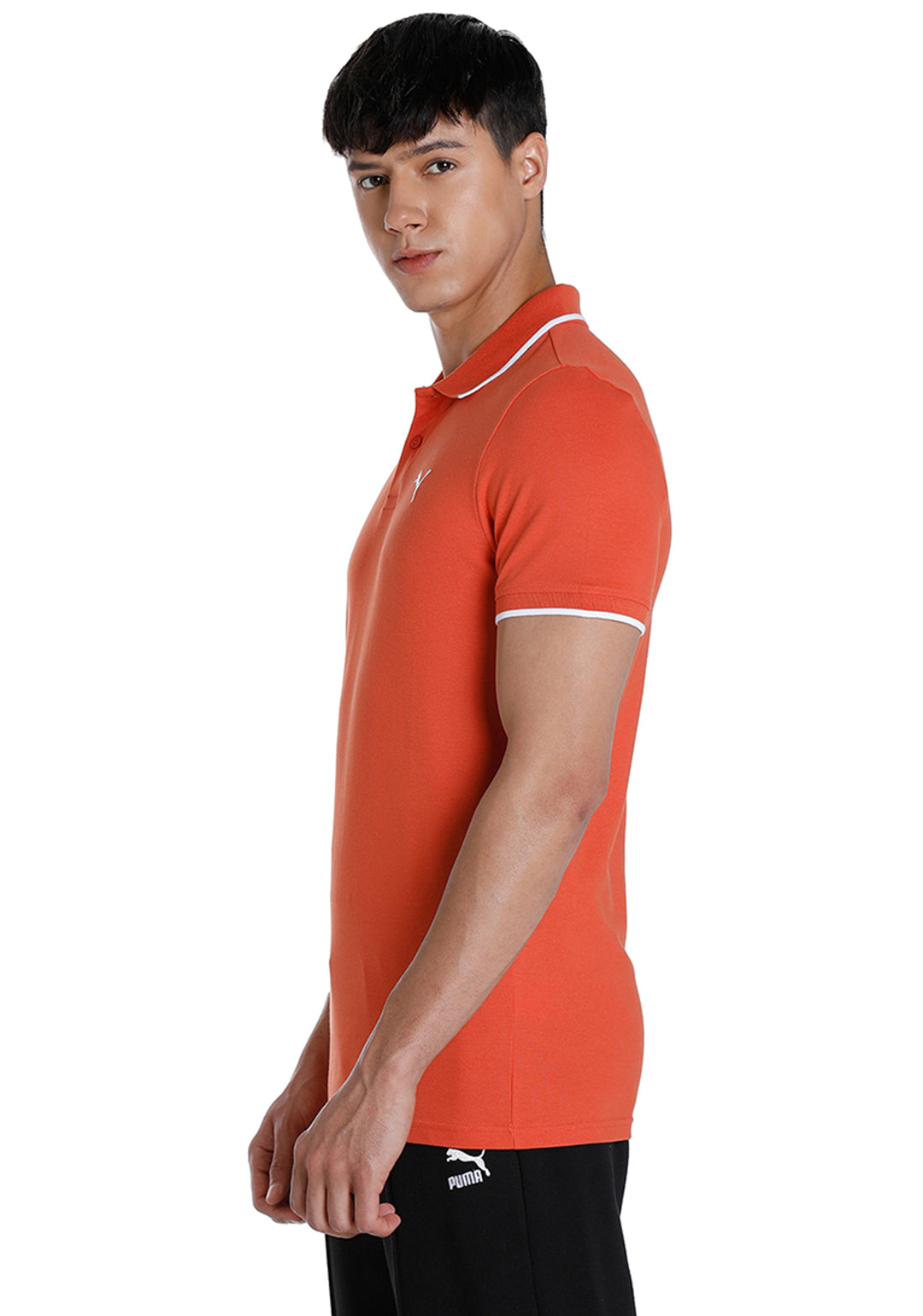 Puma Men Orange Collar Tipping Polo (2)