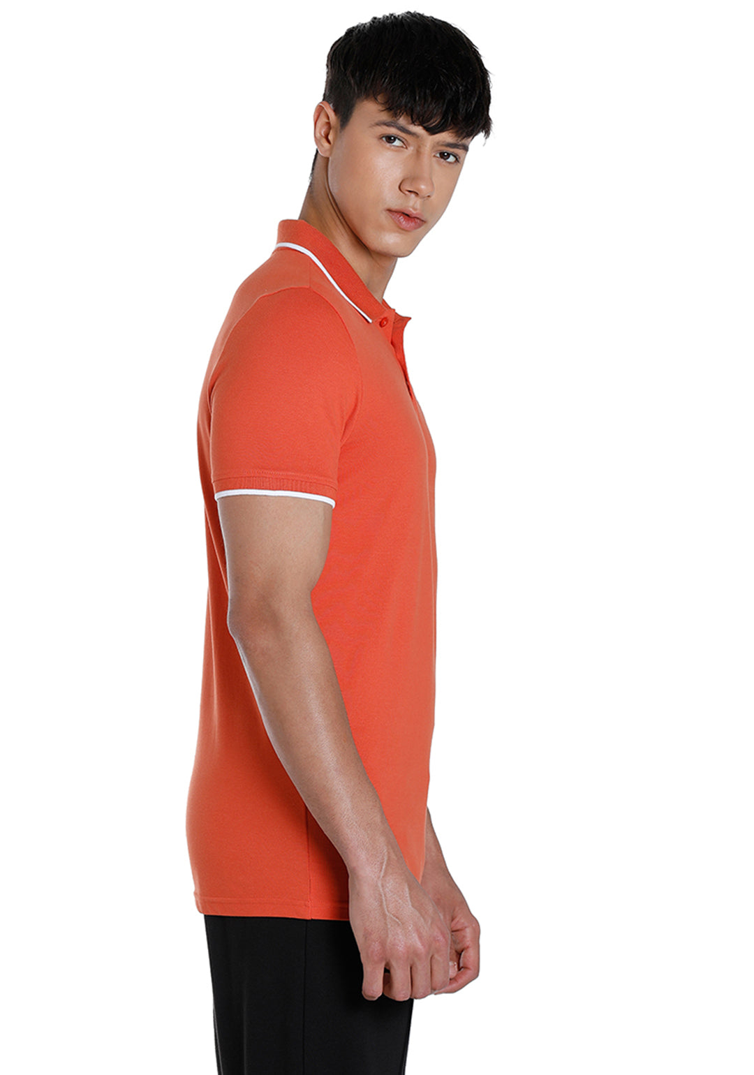Puma Men Orange Collar Tipping Polo (4)