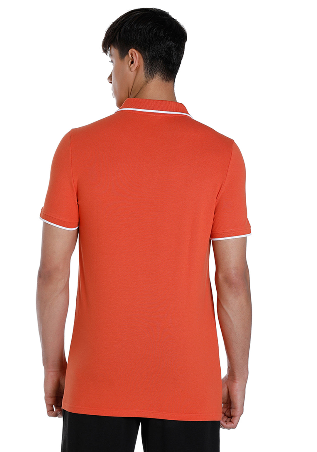 Puma Men Orange Collar Tipping Polo (3)