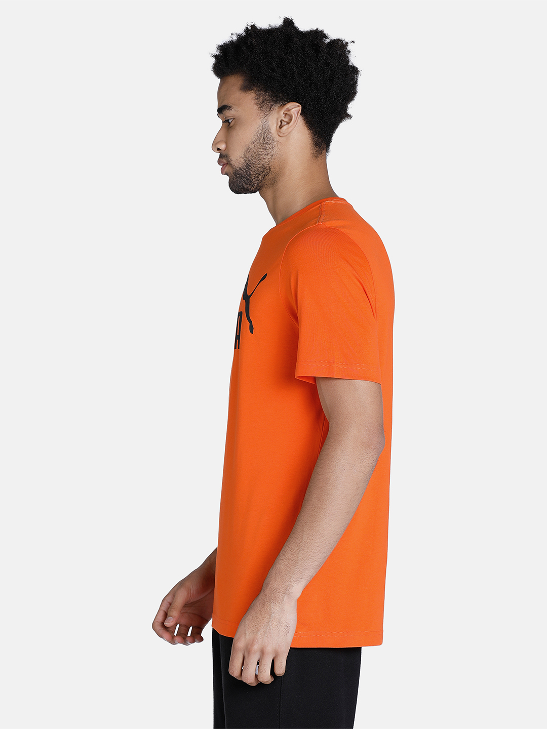 Puma Men Orange ESS Logo T-Shirt (2)