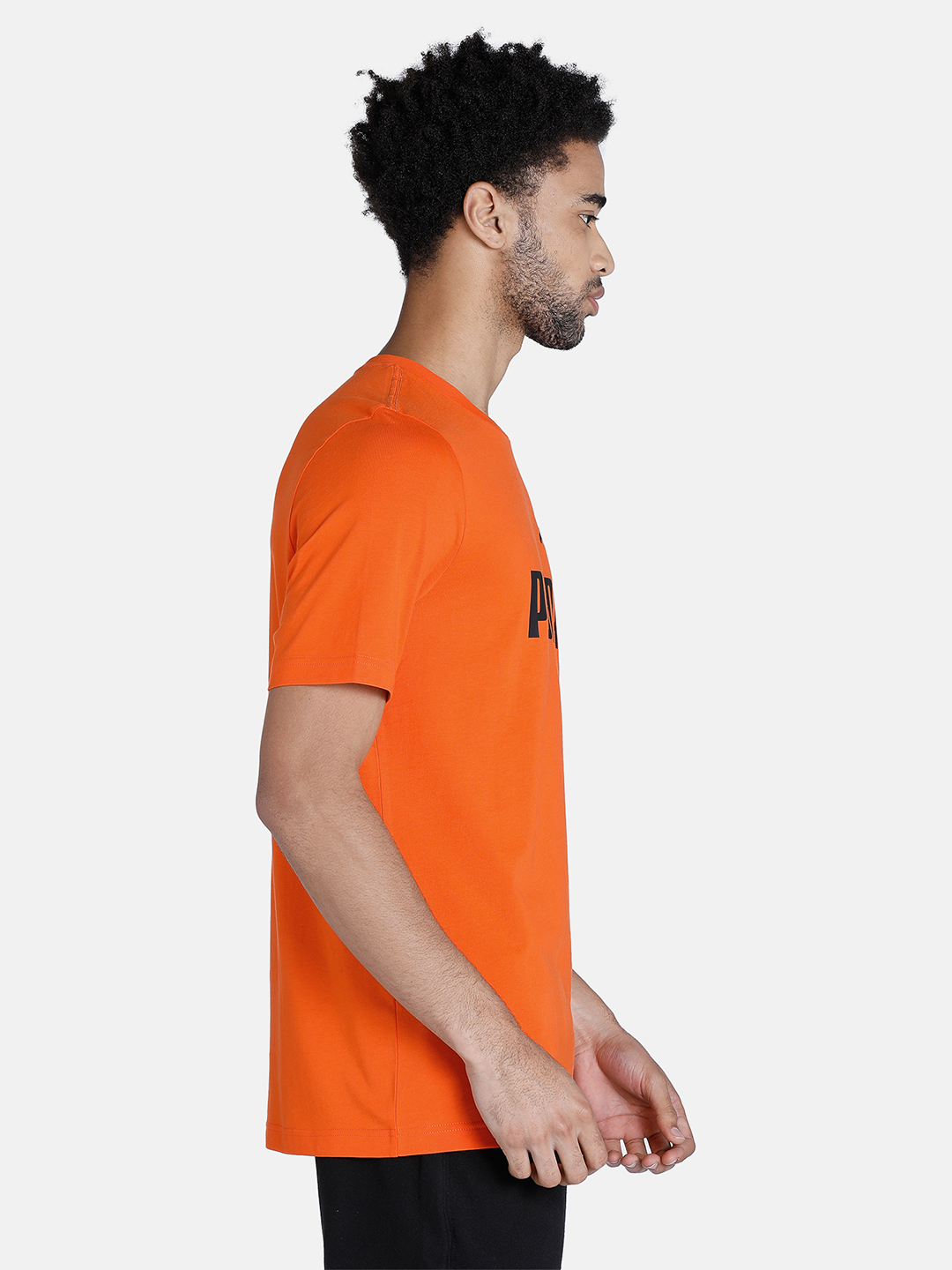 Puma Men Orange ESS Logo T-Shirt (4)